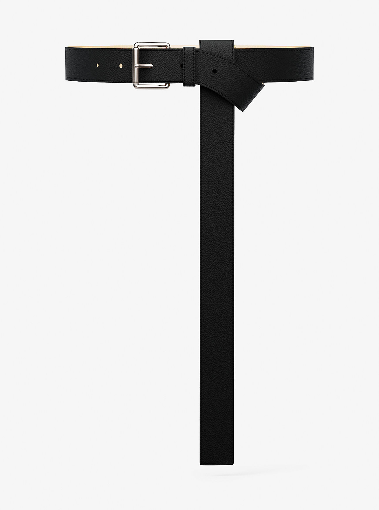 MK Pebbled Leather Belt -