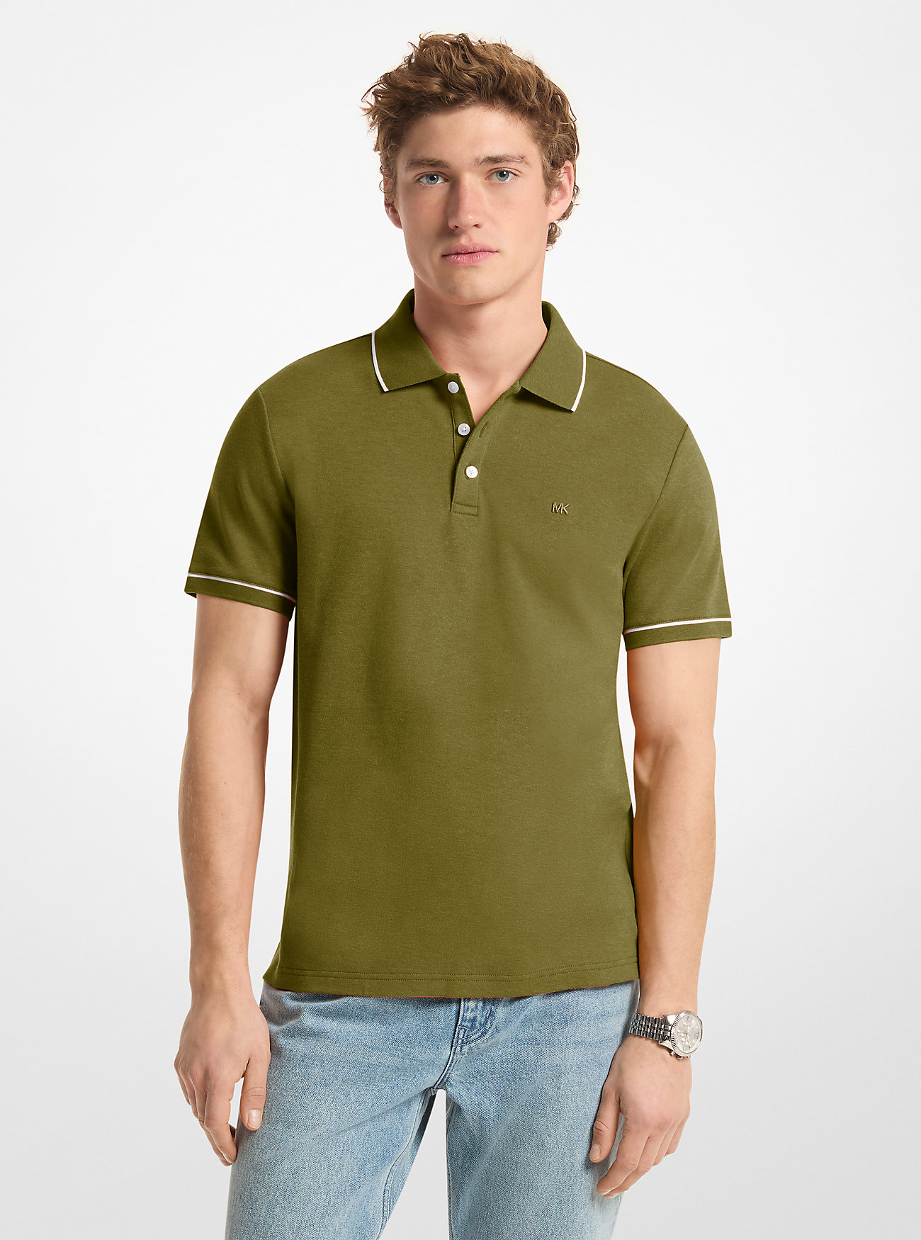 MK Cotton Polo Shirt - Green