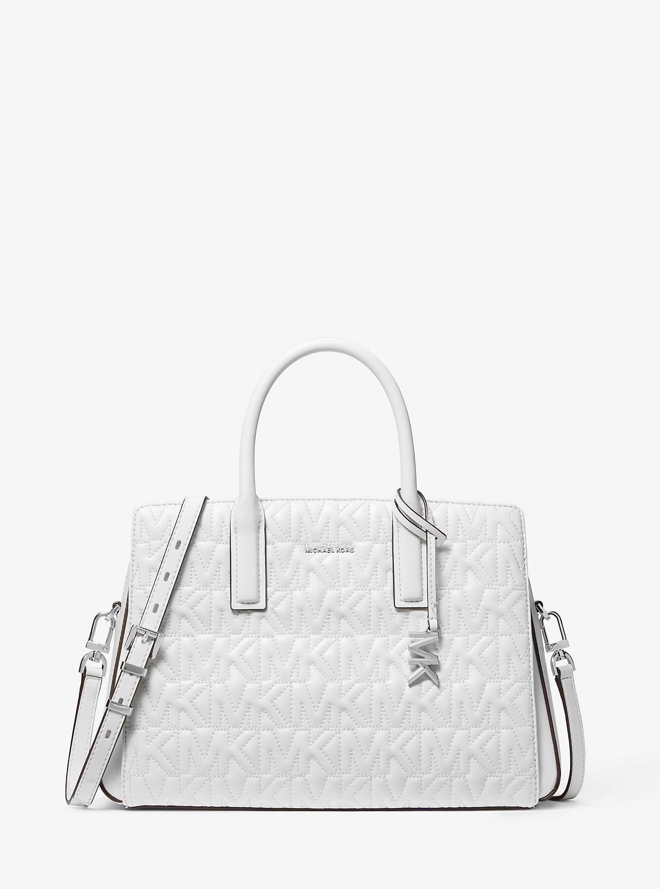 MK Laila Medium Logo Embossed Satchel -