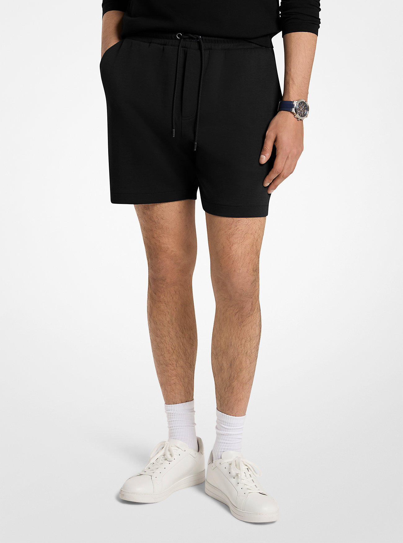 MK Logo Pocket Cotton Blend Shorts -
