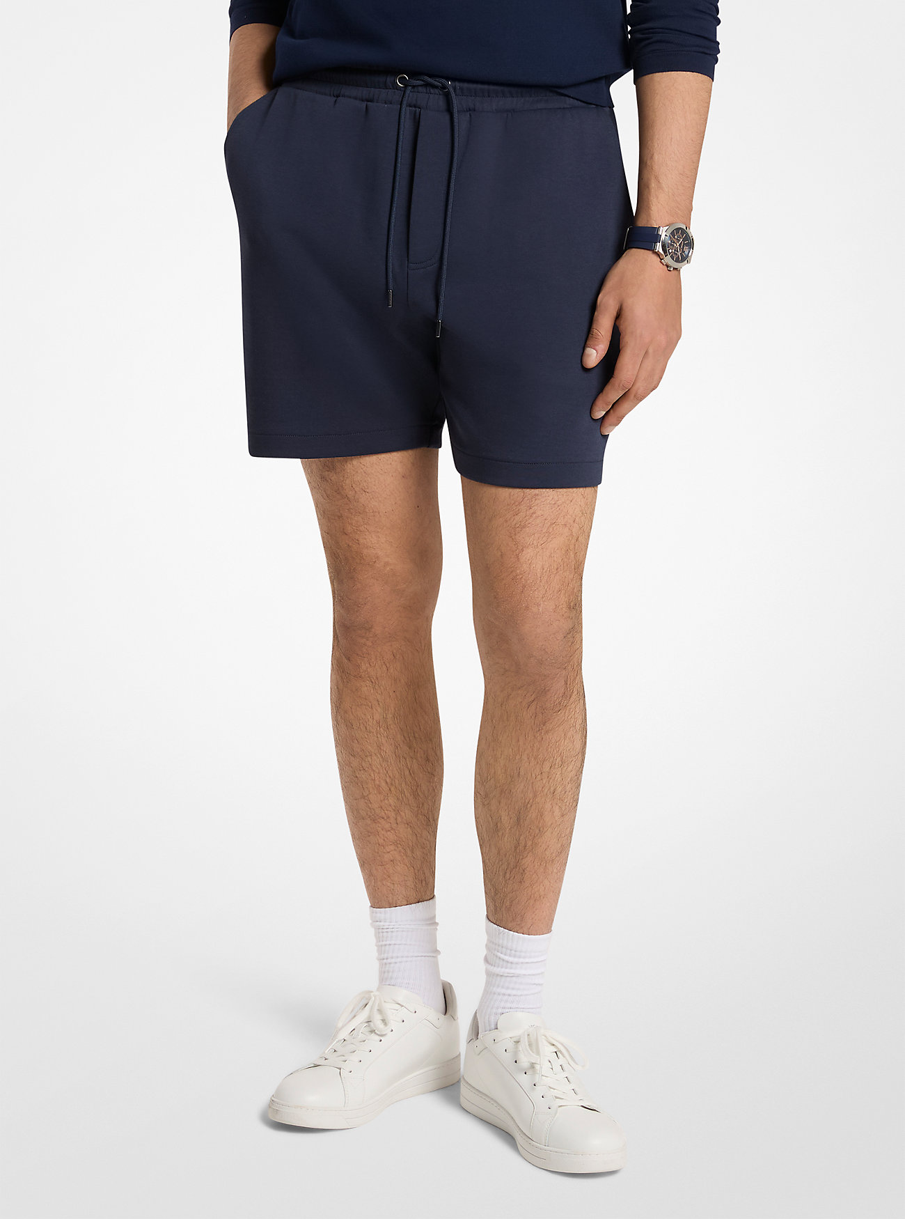 MK Logo Pocket Cotton Blend Shorts -