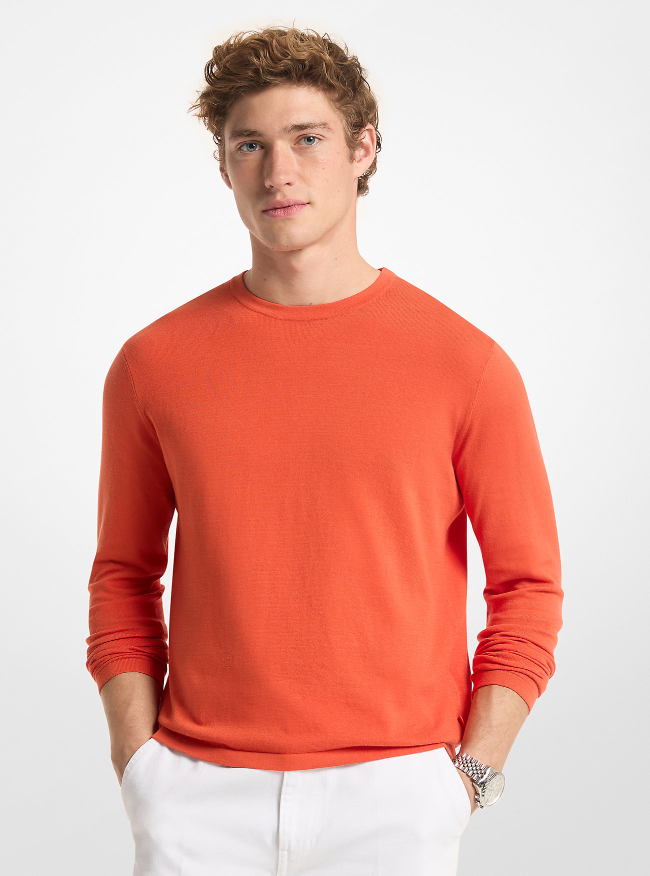 MK Cotton Jersey Jumper - Orange