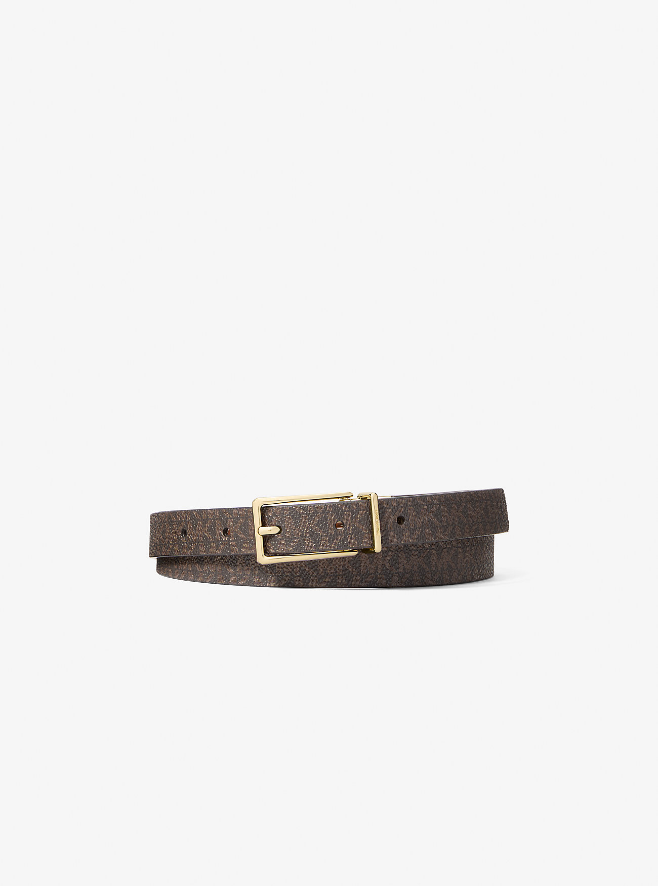 MK Reversible Signature Logo and Leather Belt -
