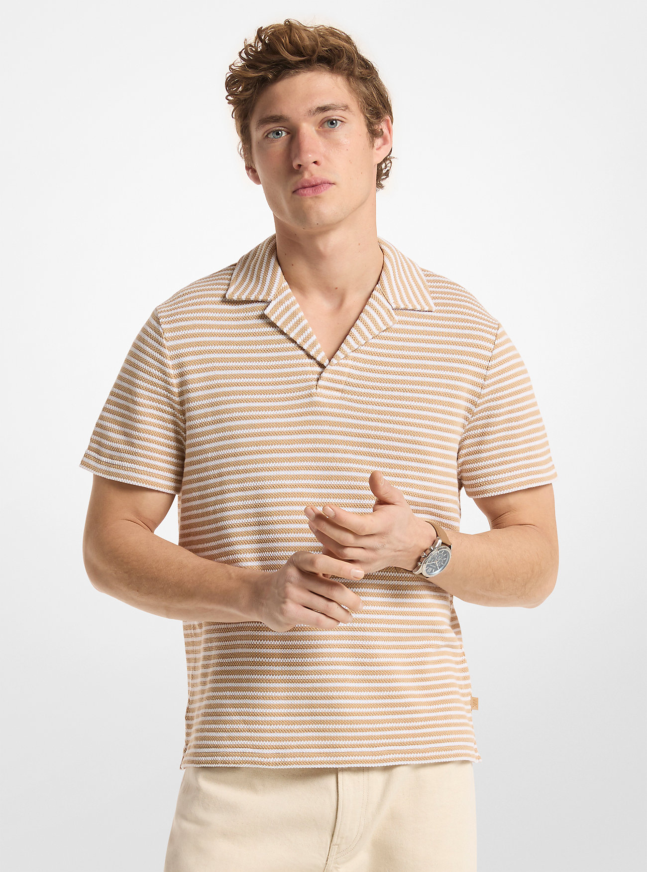 MK Johnny Striped Jacquard Polo Shirt -