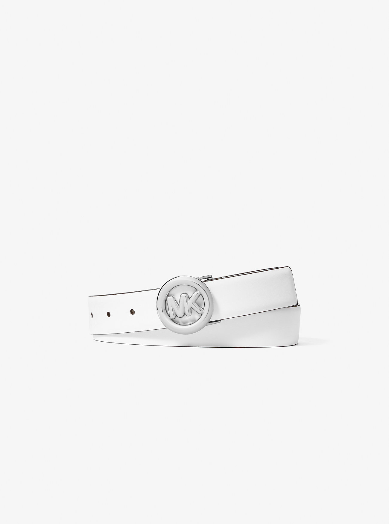 MK Logo Leather Belt -