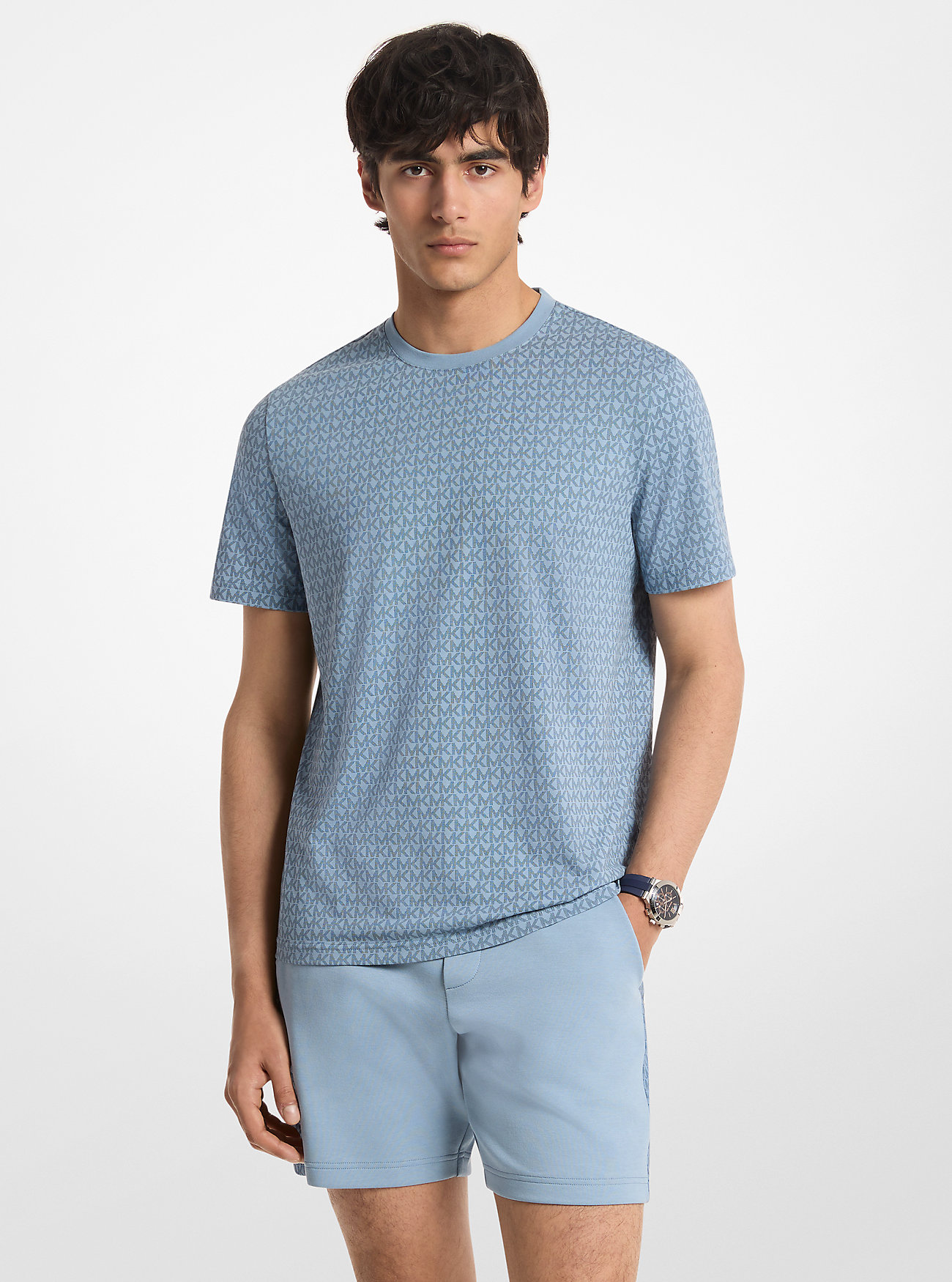 MK Signature Logo Print Cotton Jersey T-Shirt -