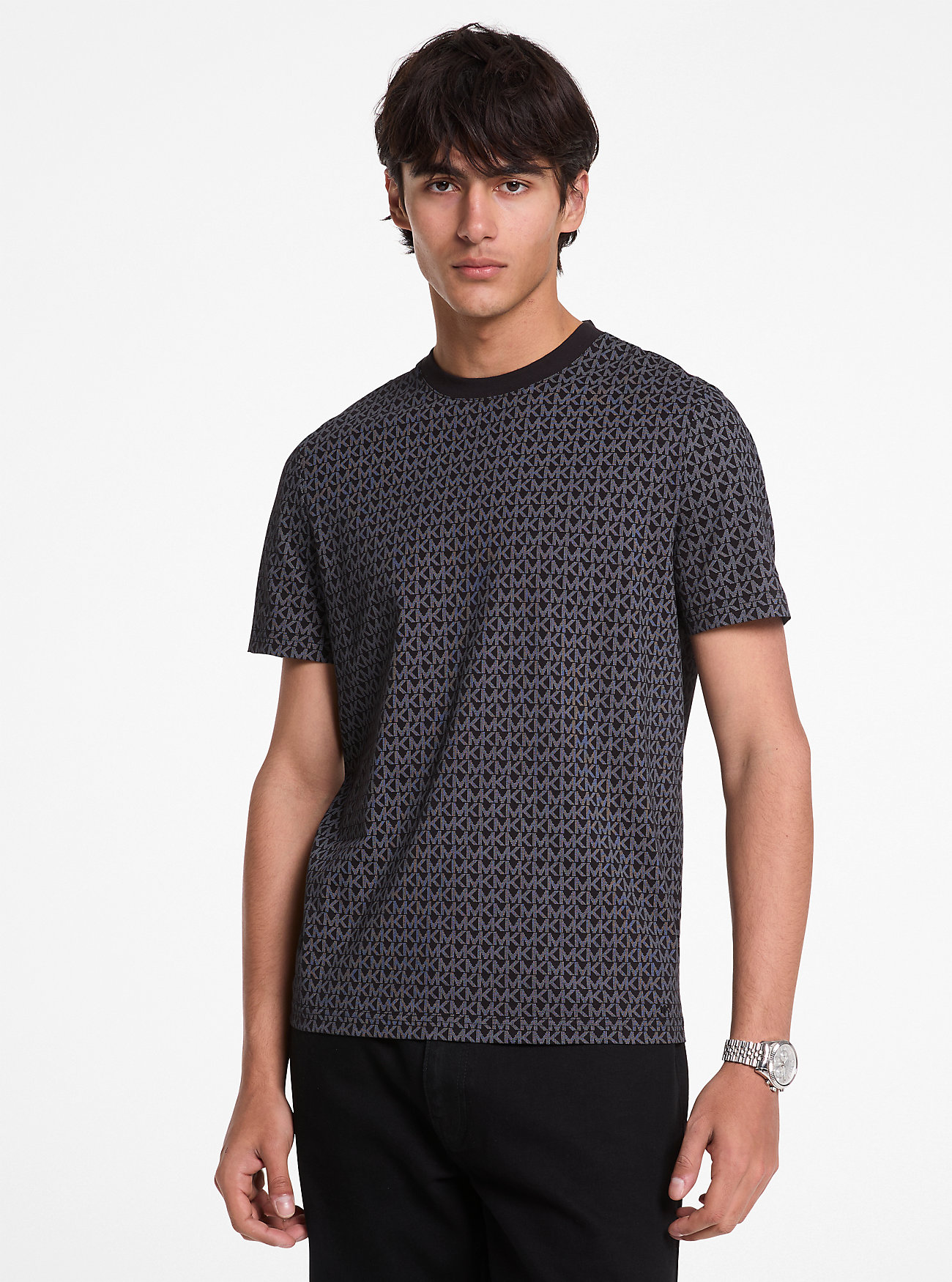 MK Signature Logo Print Cotton Jersey T-Shirt -