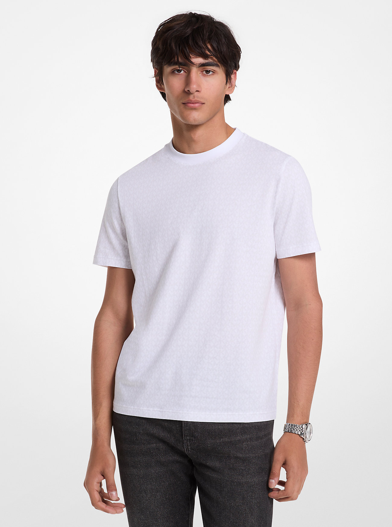 MK Signature Logo Print Cotton Jersey T-Shirt -