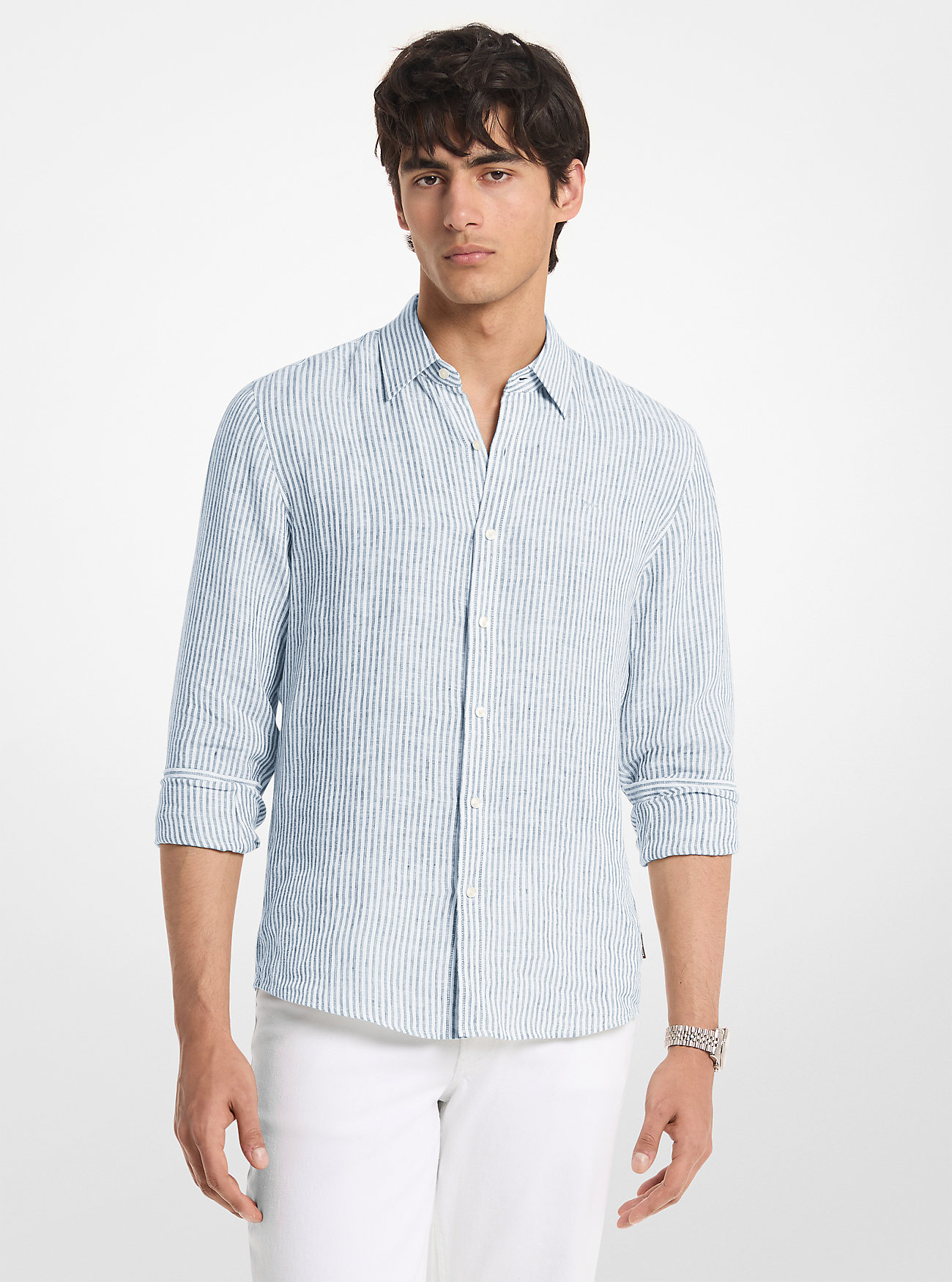 MK Striped Linen Shirt -