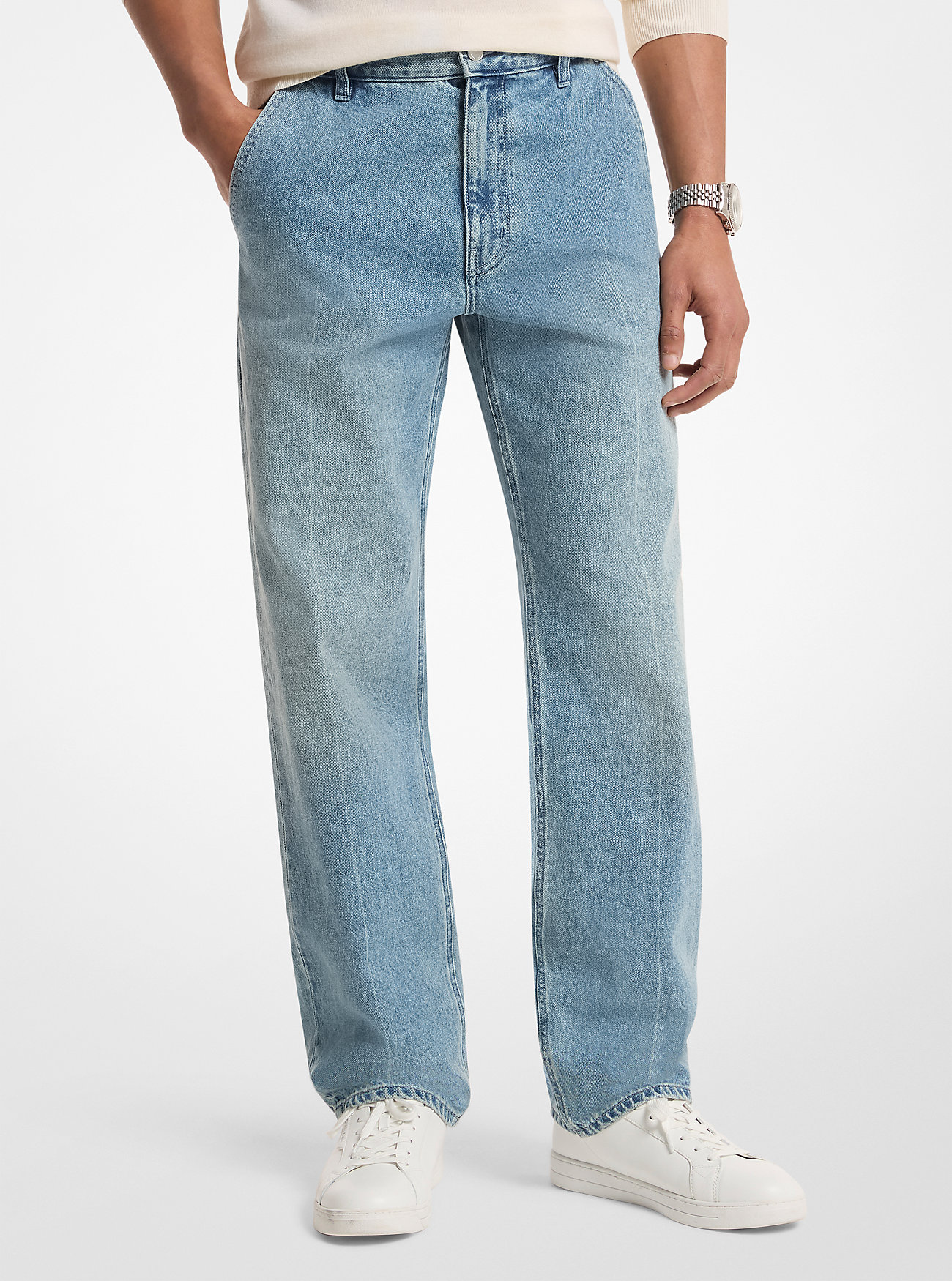 MK Finn Straight-Fit Stretch Denim Jeans - Blue