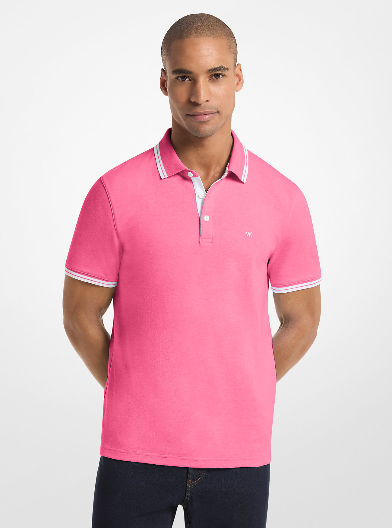 MK Greenwich Cotton Polo Shirt - Pink