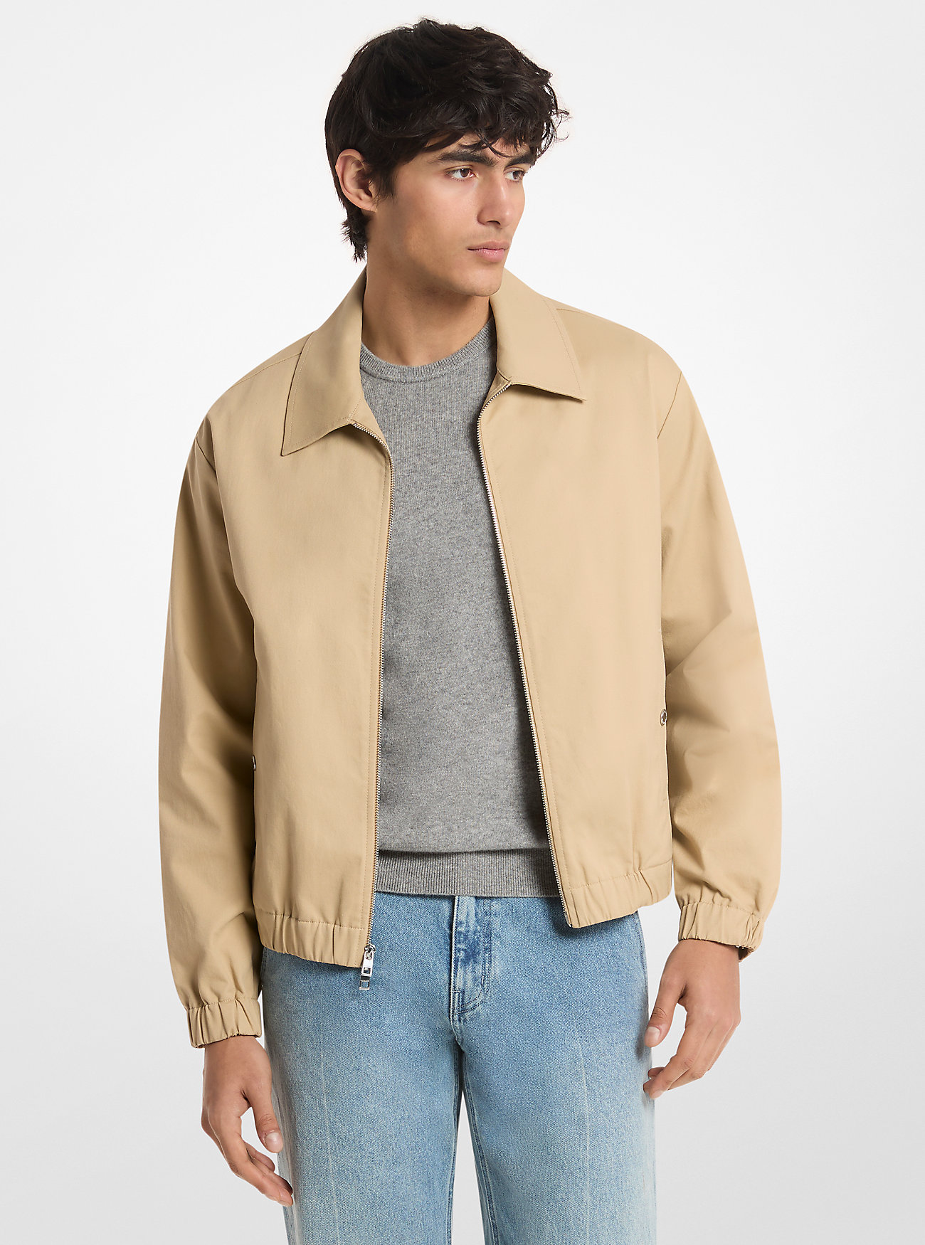 MK Cotton Blend Blouson Jacket -