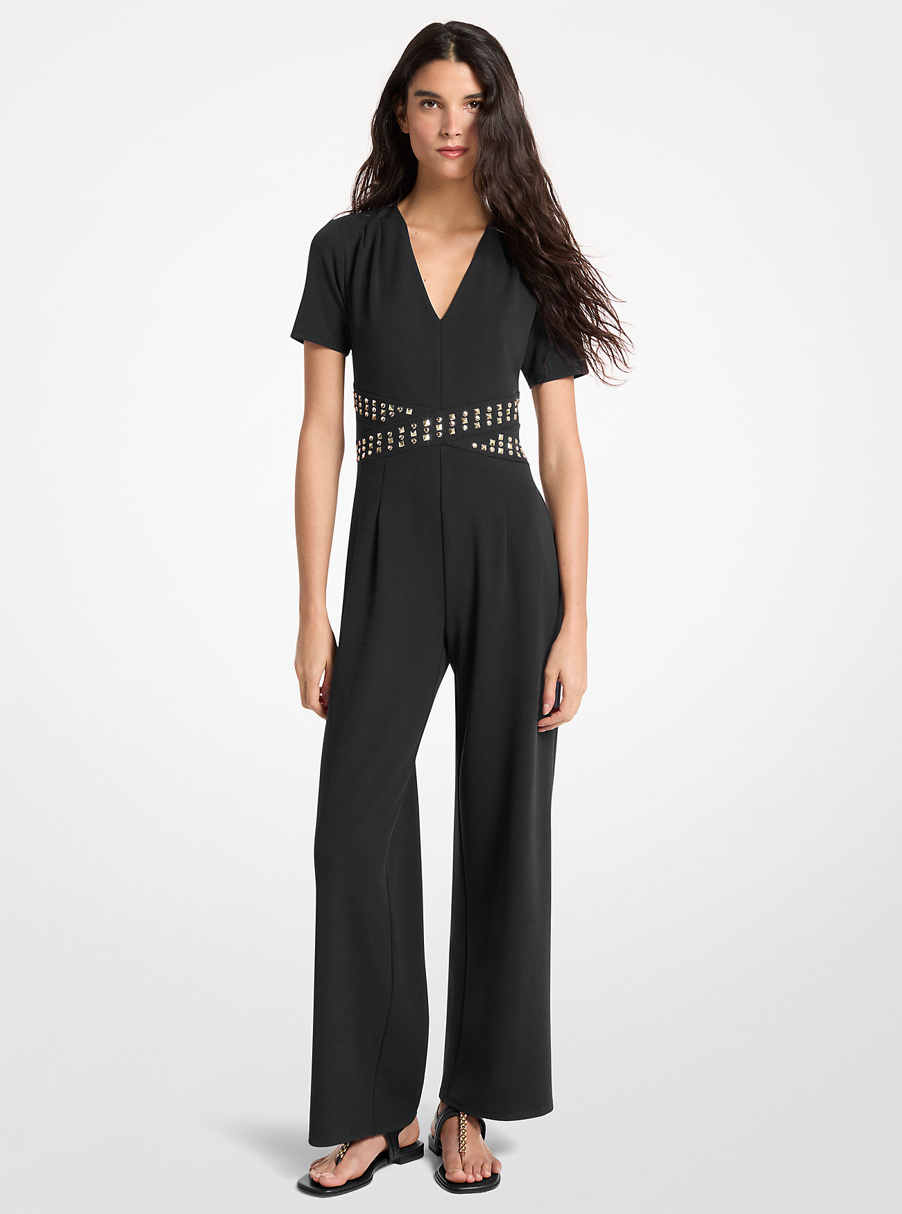 MK Studded Scuba Crepe Jumpsuit -