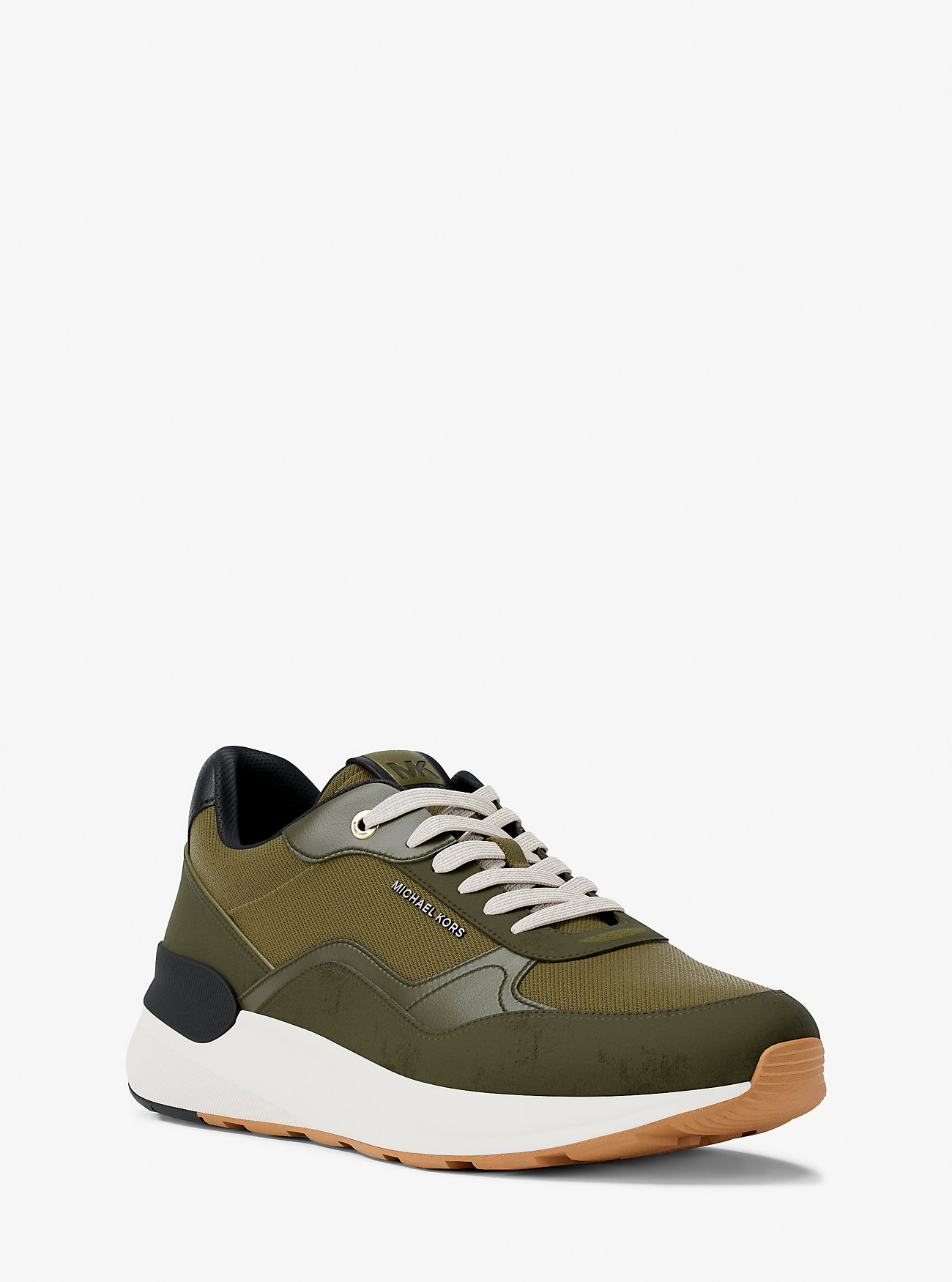 MK Trevor Leather and Corded Twill Trainer -