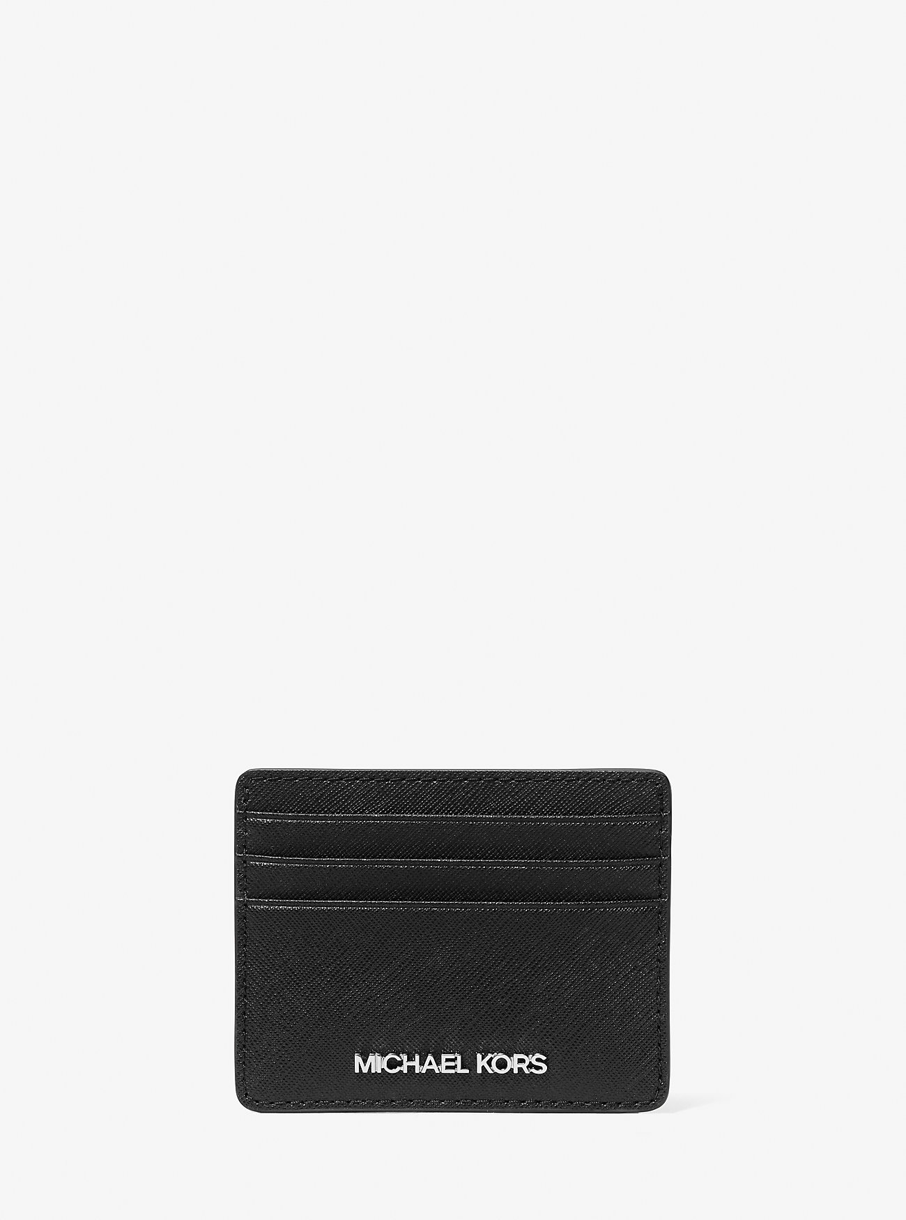 MK Jet Set Large Saffiano Leather Card Holder -