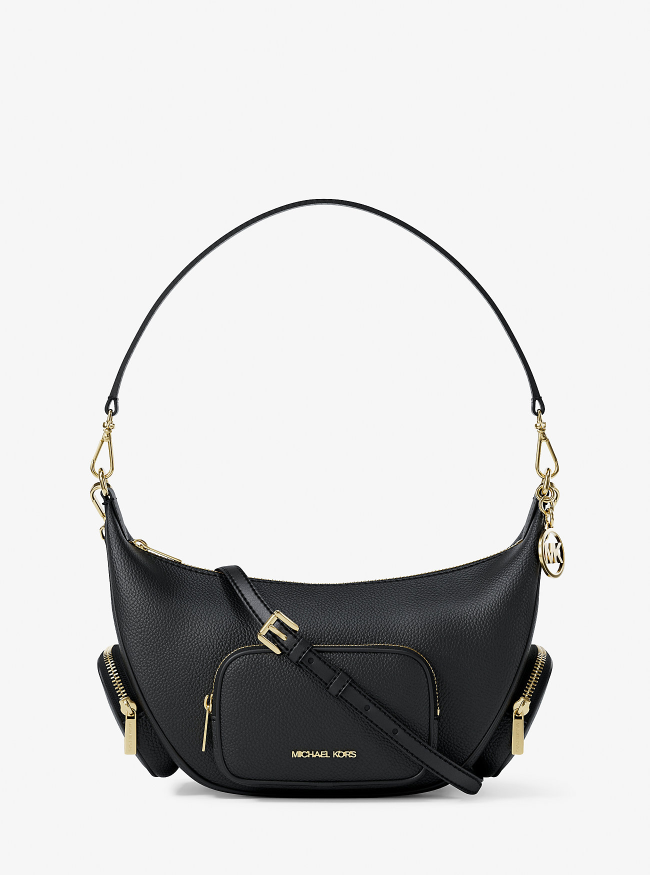 MK Merritt Medium Pebbled Leather Convertible Shoulder Bag -