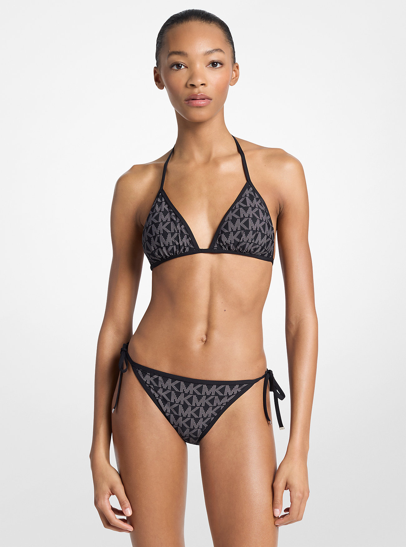 MK Reversible Logo Triangle Bikini Top -