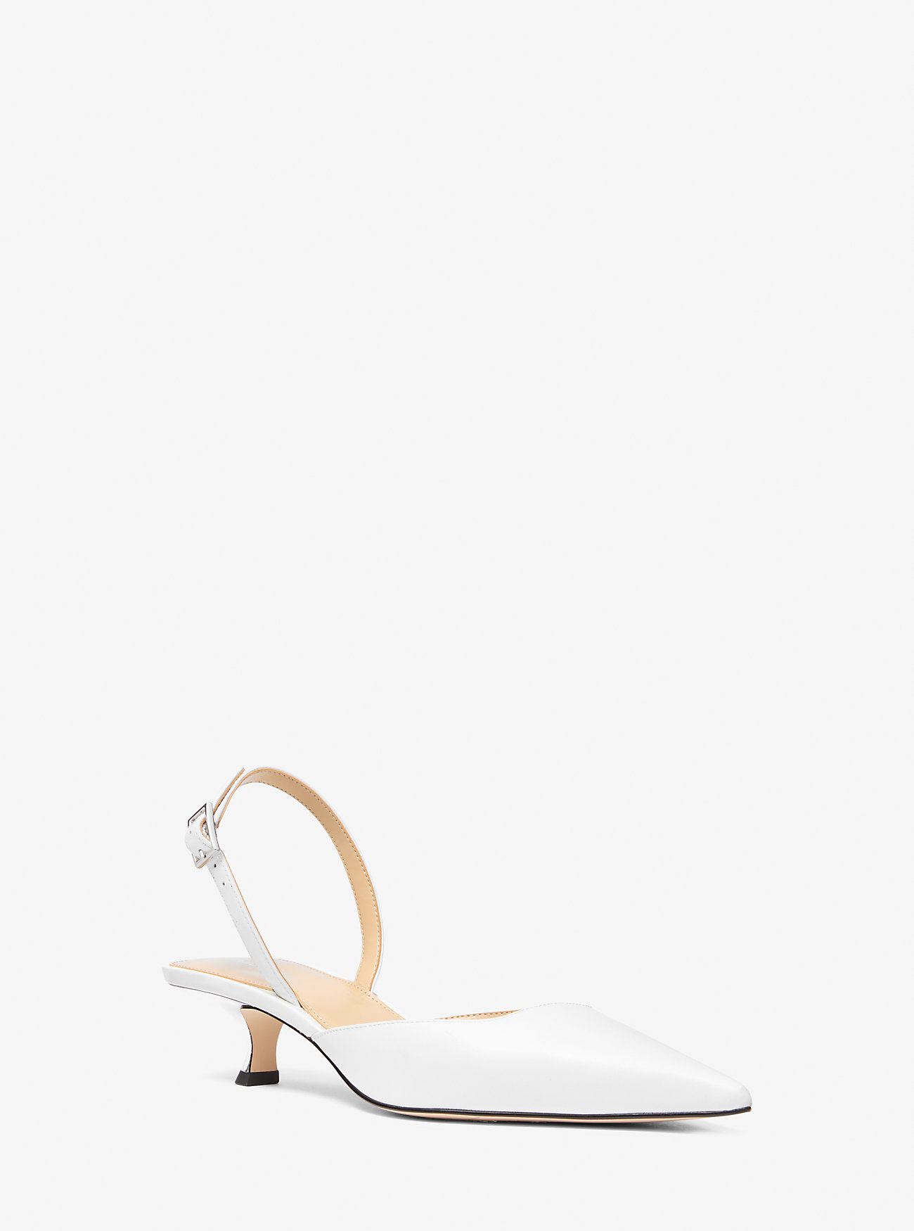 MK Luna Leather Slingback Kitten Pump -