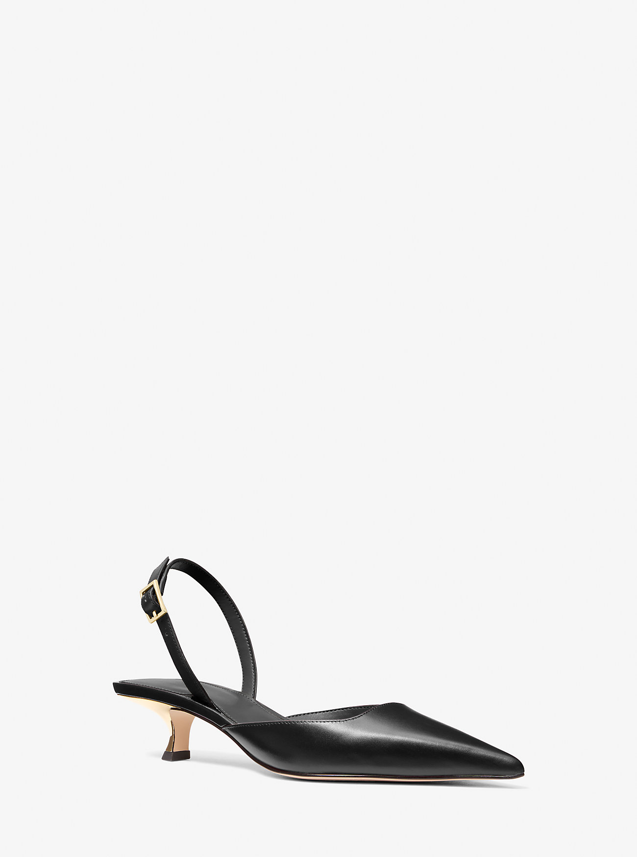 MK Luna Leather Slingback Kitten Pump -