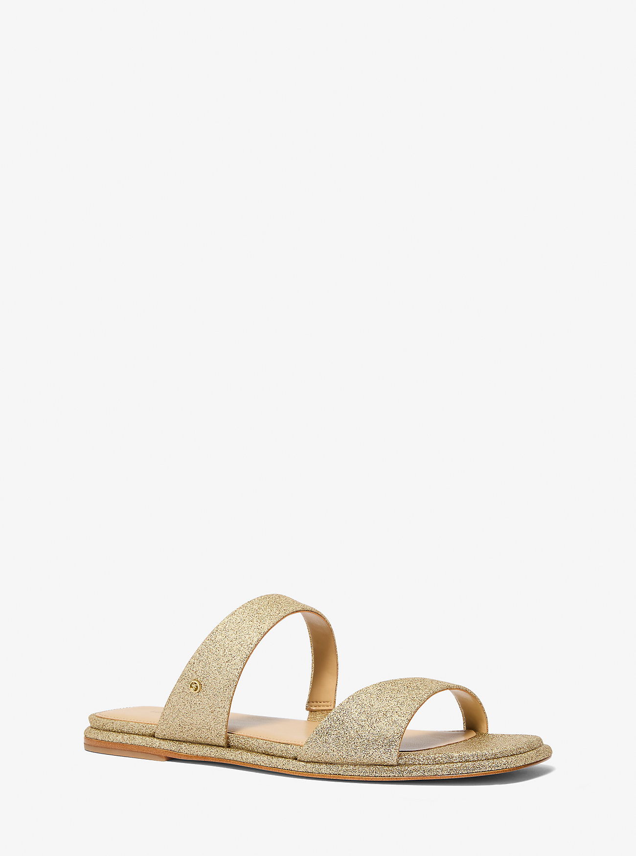 MK Jaida Glitter Embellished Leather Sandal -