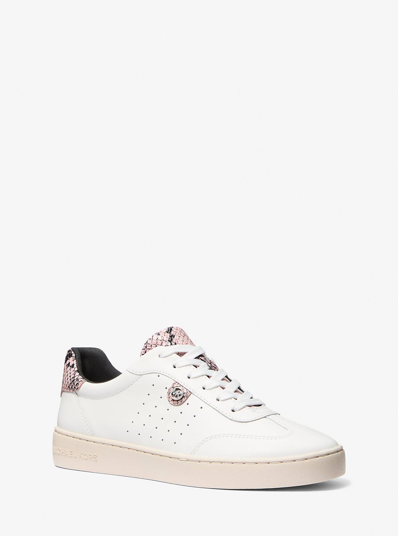 MK Scotty Snake Embossed Leather Trainers -