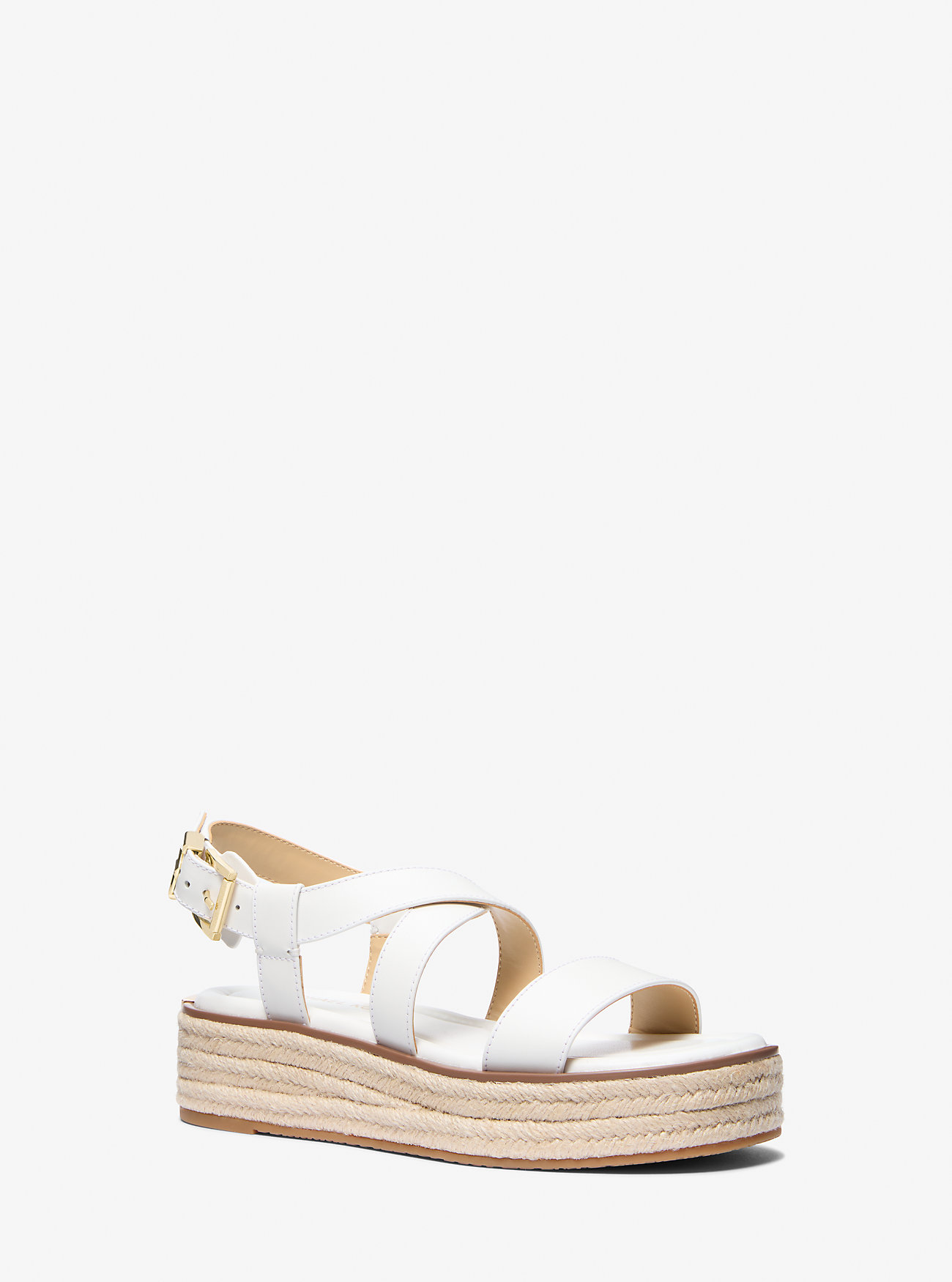 MK Lynn Leather Platform Espadrille Sandal -