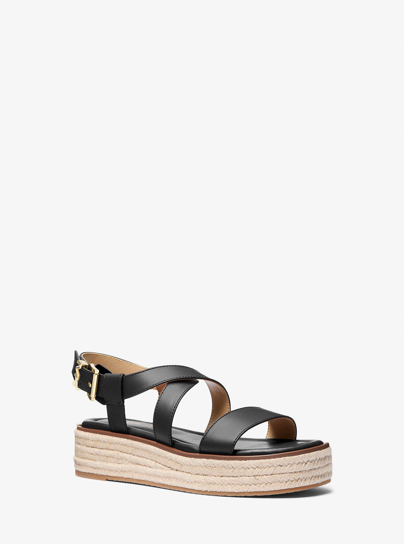 MK Lynn Leather Platform Espadrille Sandal -