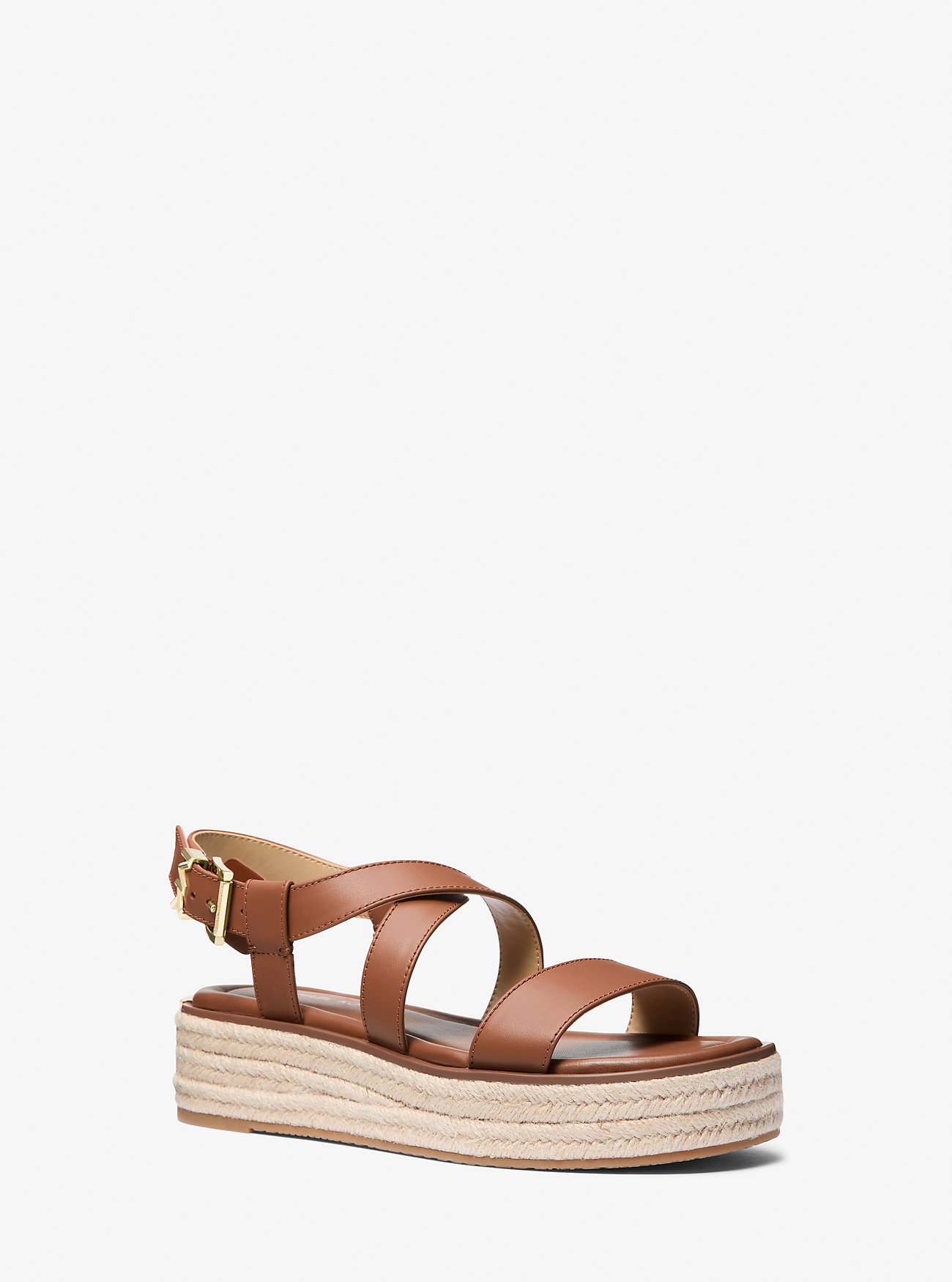 MK Lynn Leather Platform Espadrille Sandal -
