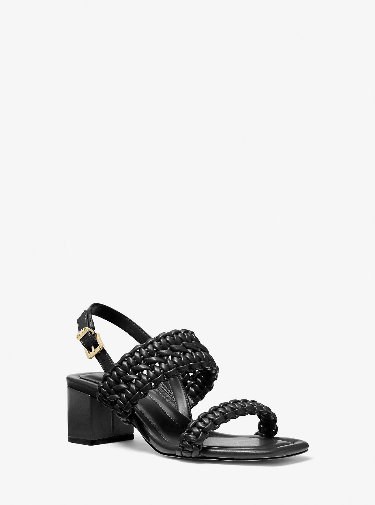 MK Audrina Woven Block Heel Sandal -