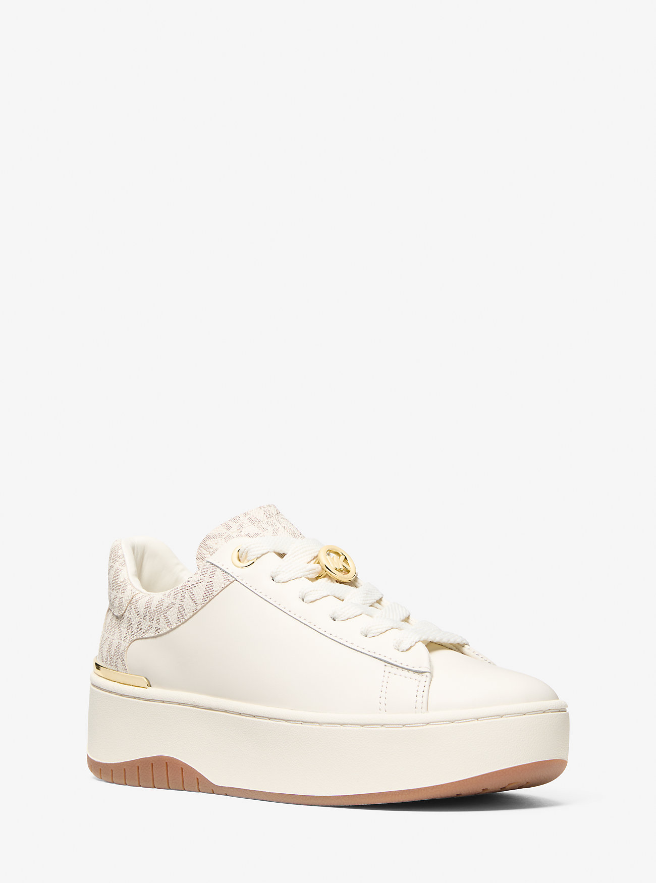 MK Dottie Leather and Signature Logo Trainers -