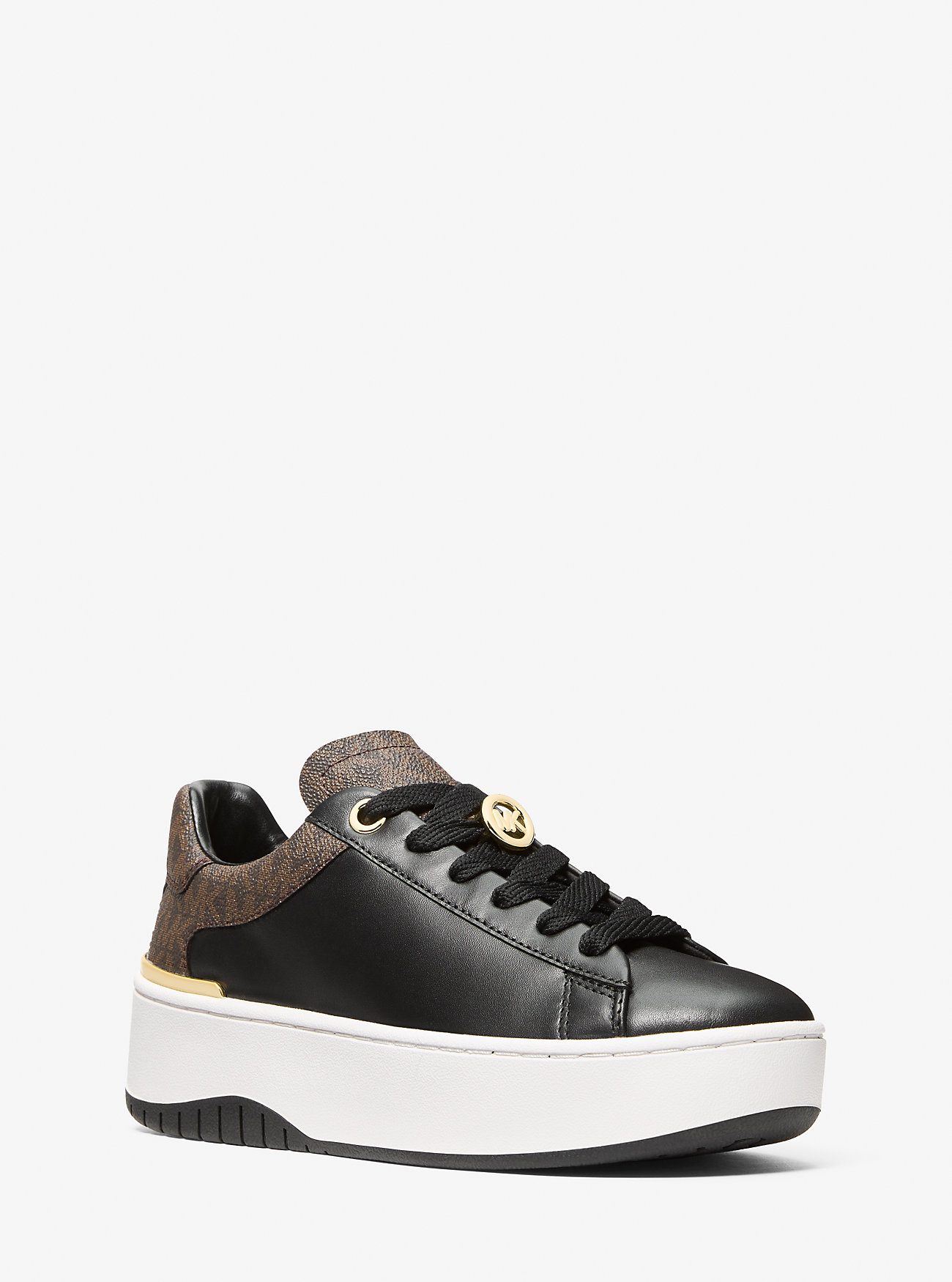 MK Dottie Leather and Signature Logo Trainers -
