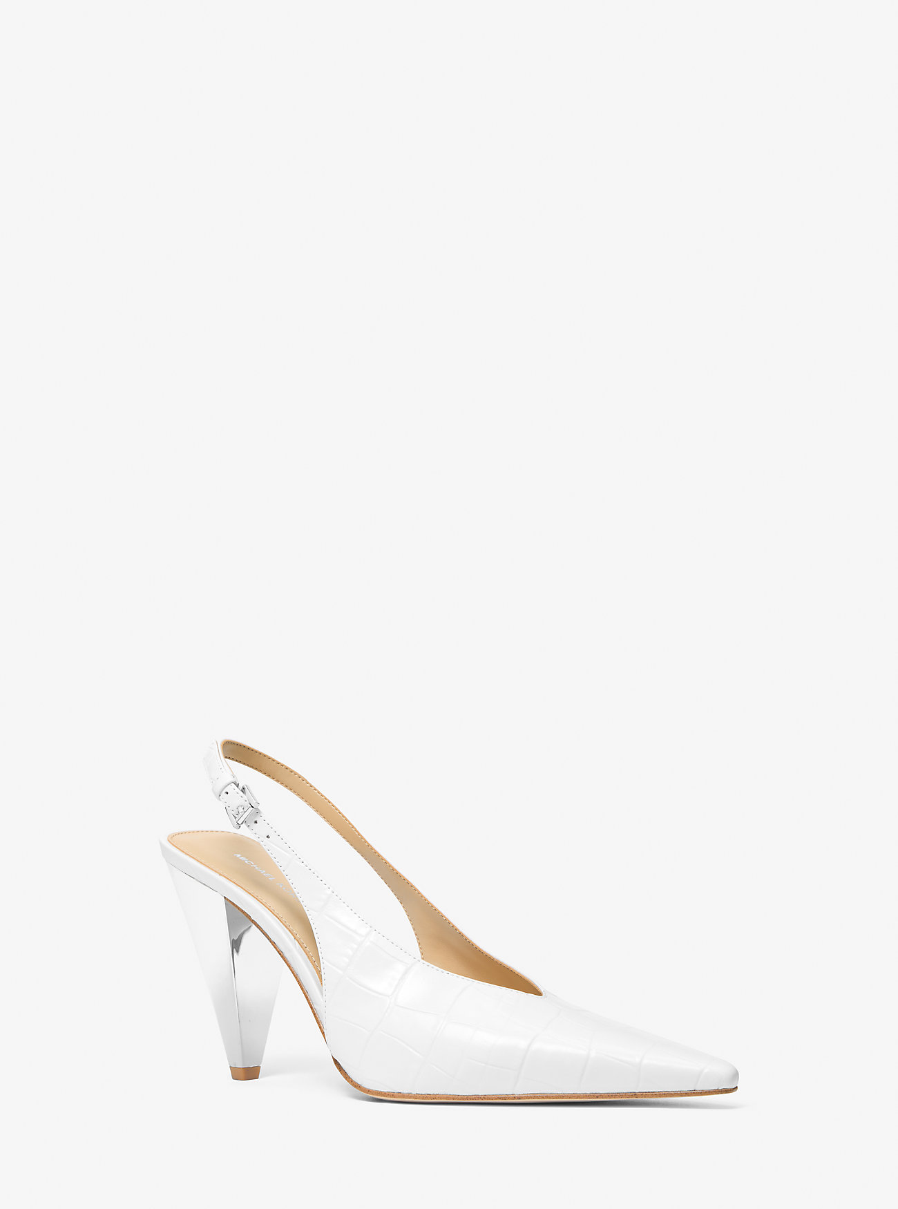 MK Electra Crocodile Embossed Leather Slingback Pump -