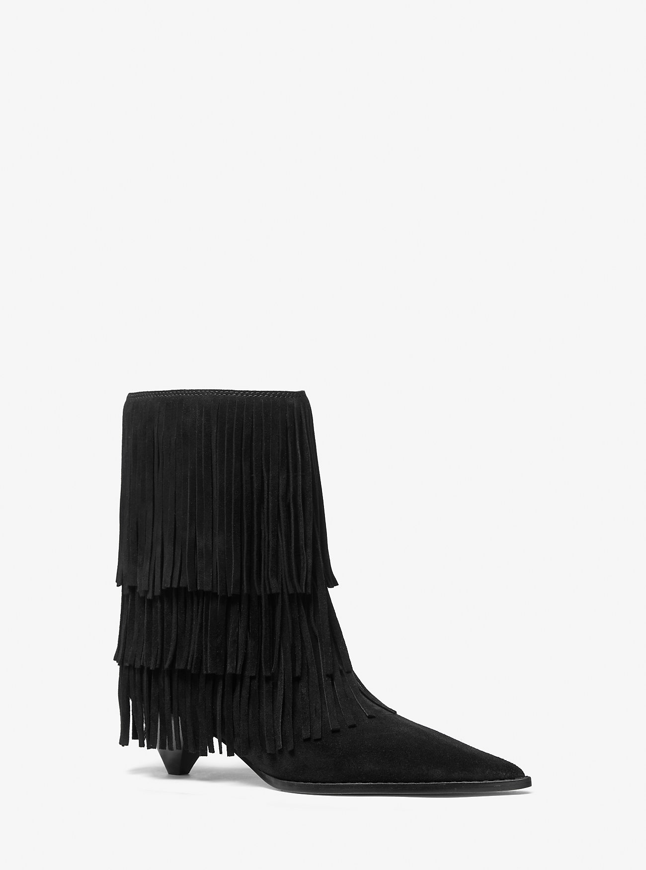 MK Jayla Fringed Suede Boot - by MICHAEL Michael Kors