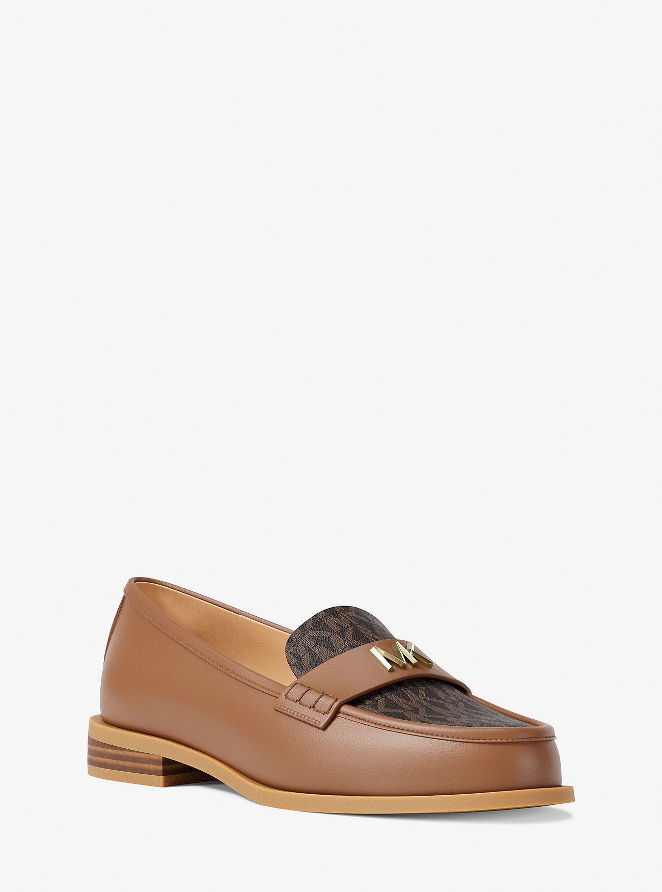 MK Lex Leather and Signature Logo Loafer -