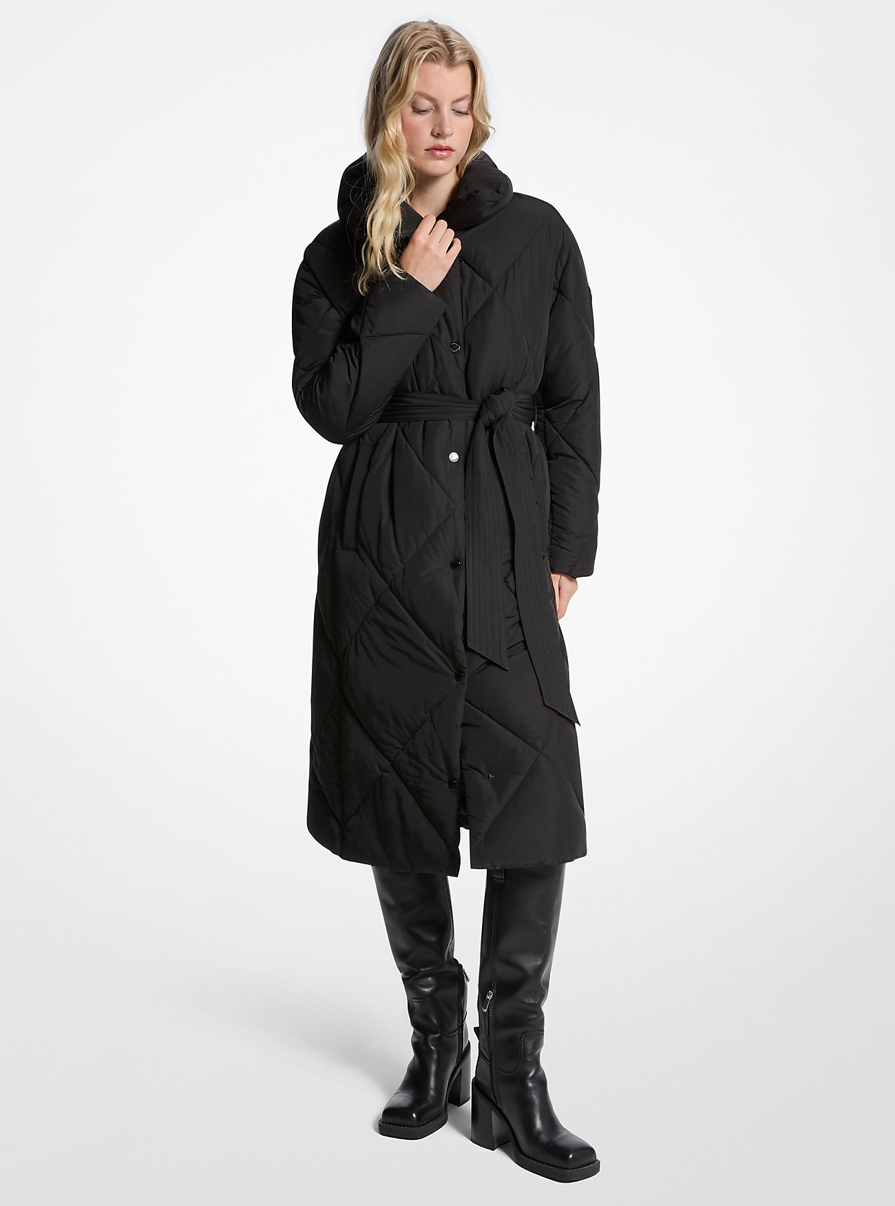 MK Diamond Quilted Puffer Coat -