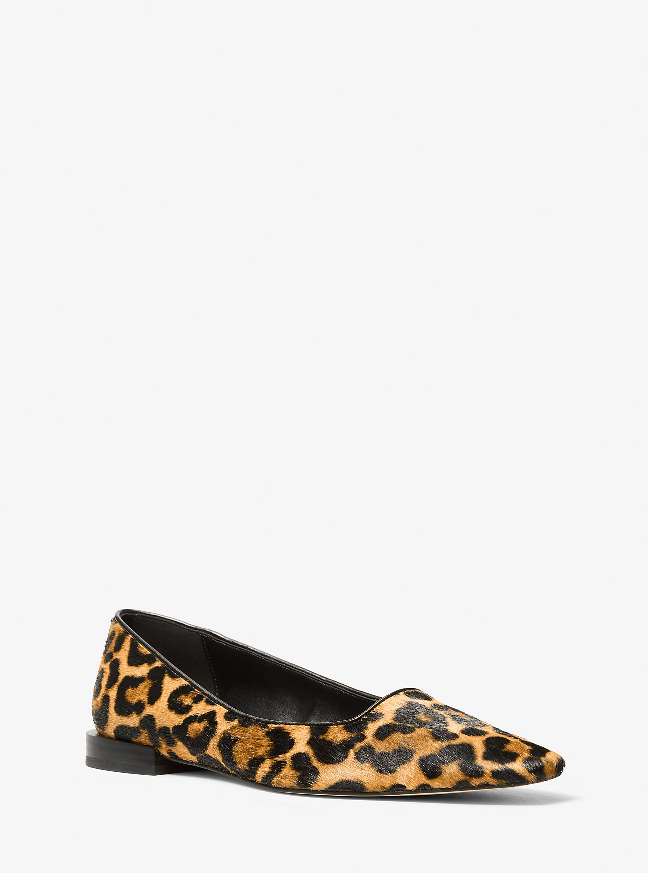 MK Darrah Leopard Print Calf Hair Ballet Flat -