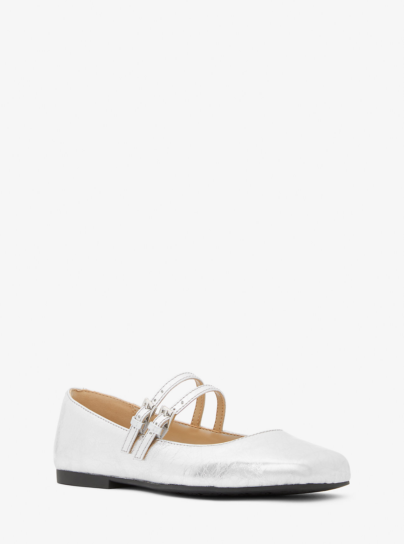 MK Matilda Crackled Metallic Leather Mary Jane -