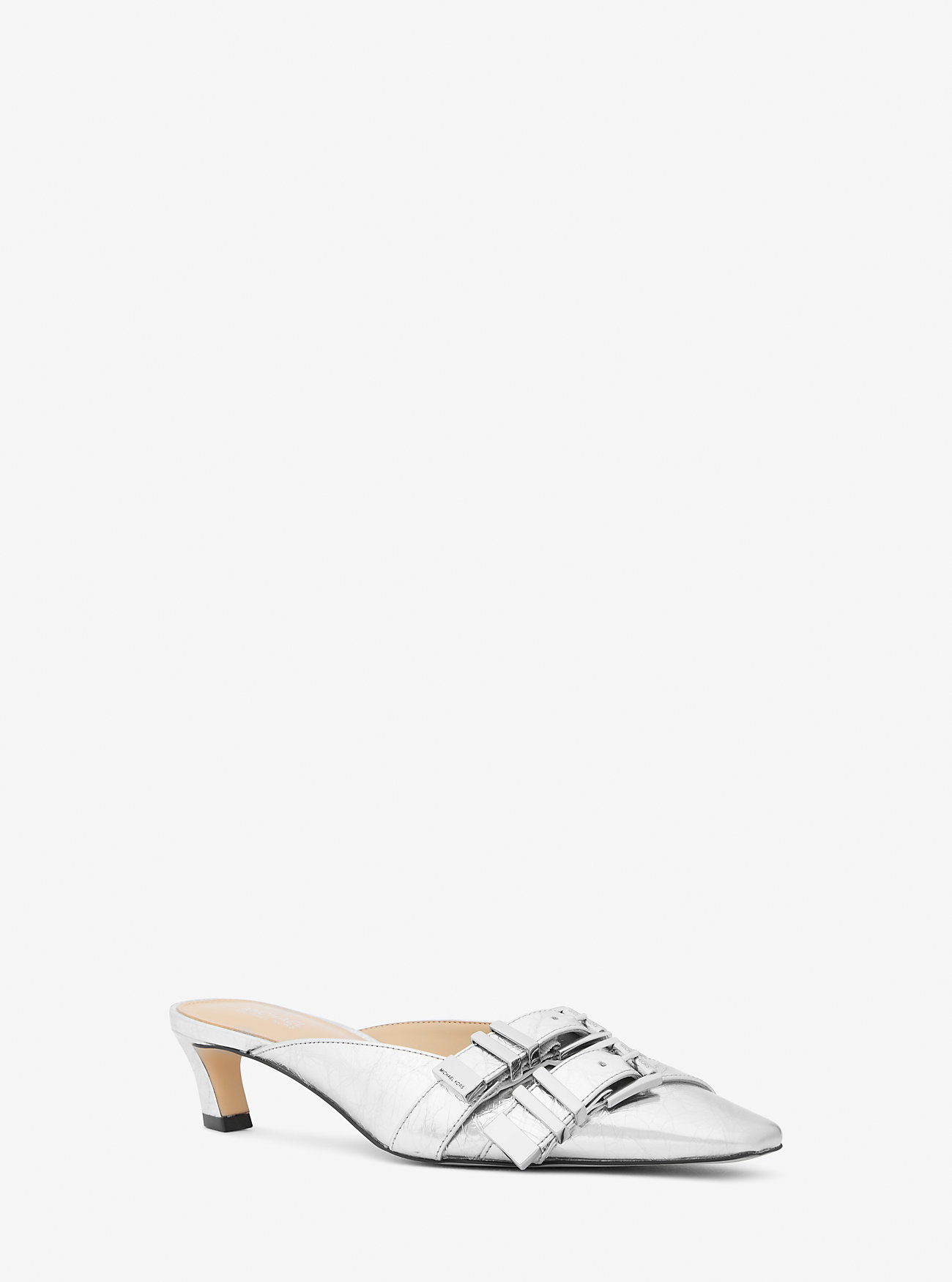 MK Darrington Crackled Metallic Leather Mule -