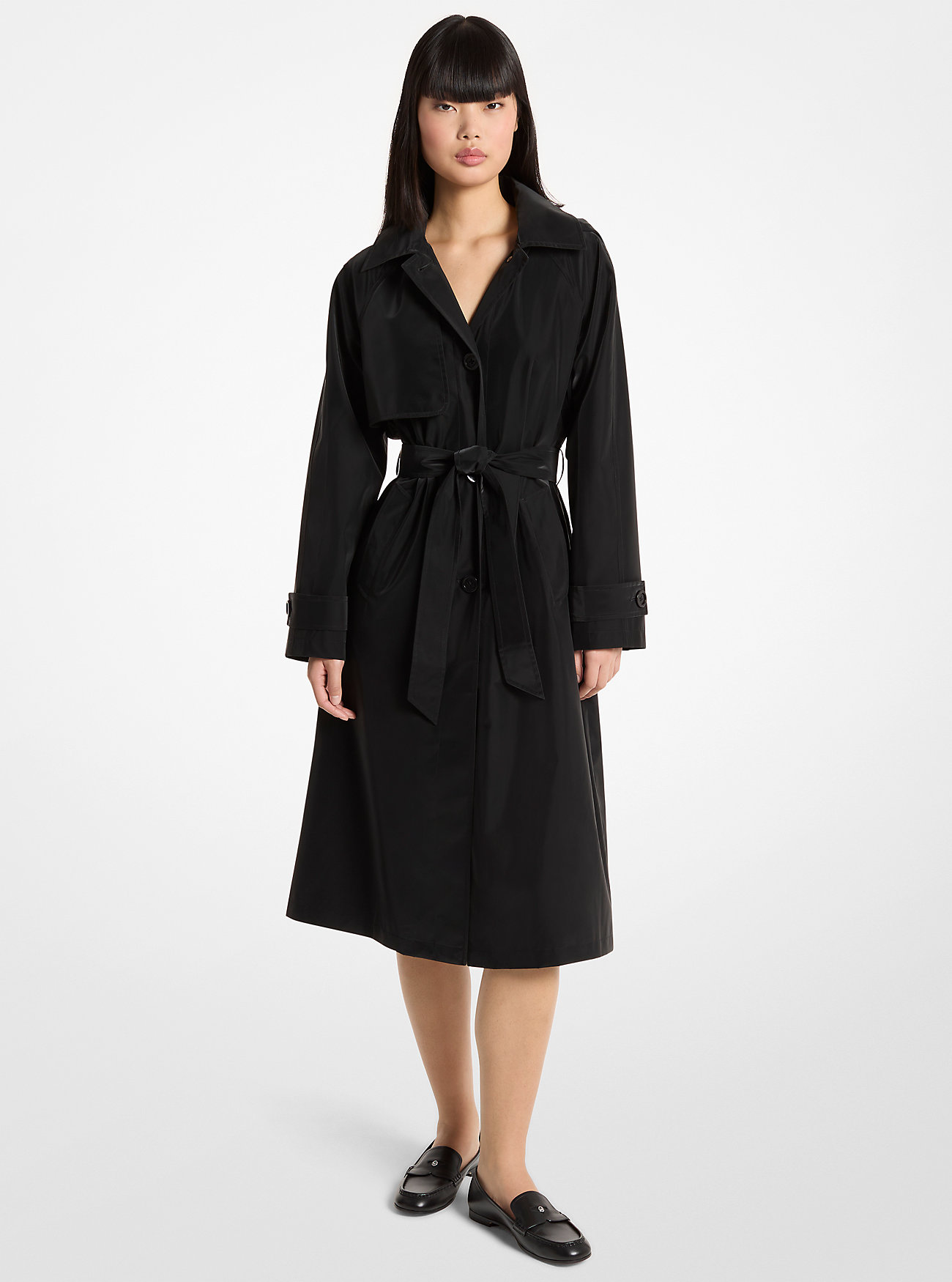 MK Water-Resistant Coated Trench Coat -