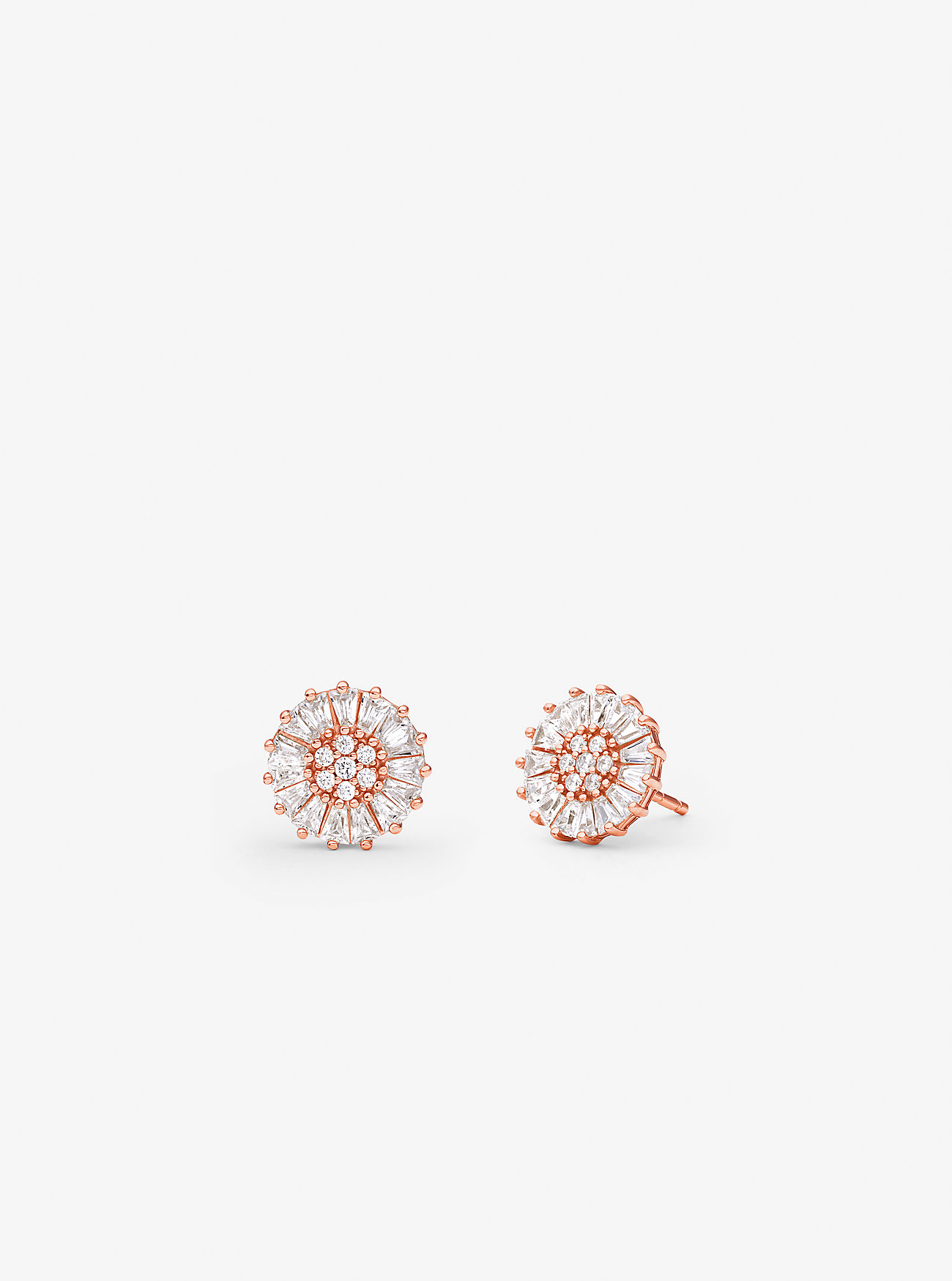 MK Precious Metal-Plated Sterling Silver Pavé Stud Earrings -