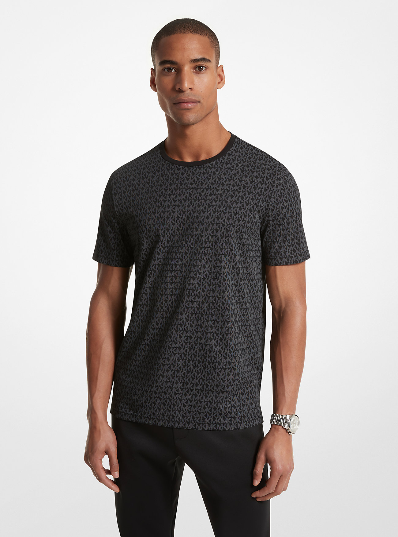MK Signature Logo Print Cotton T-Shirt -