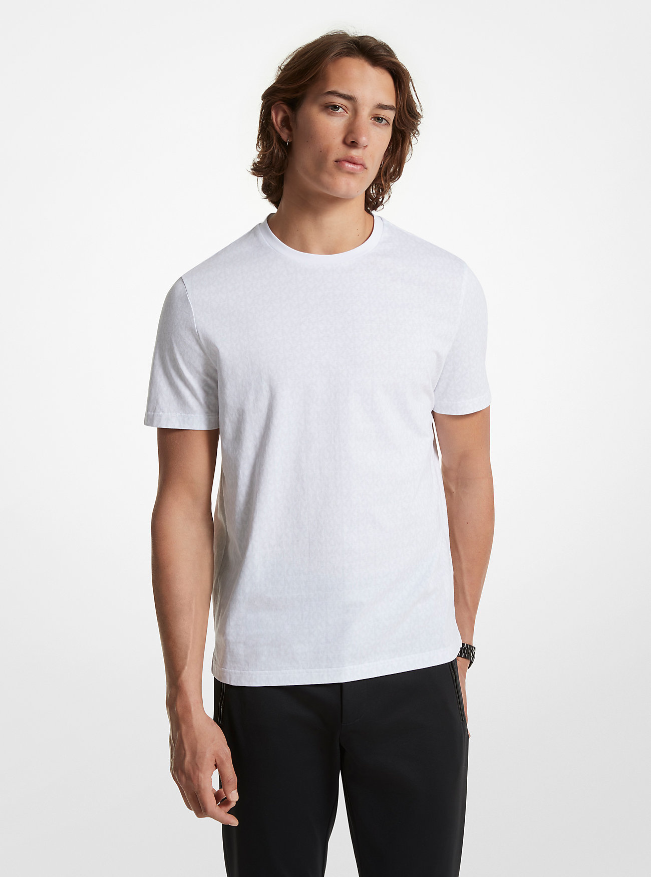 MK Signature Logo Print Cotton T-Shirt -