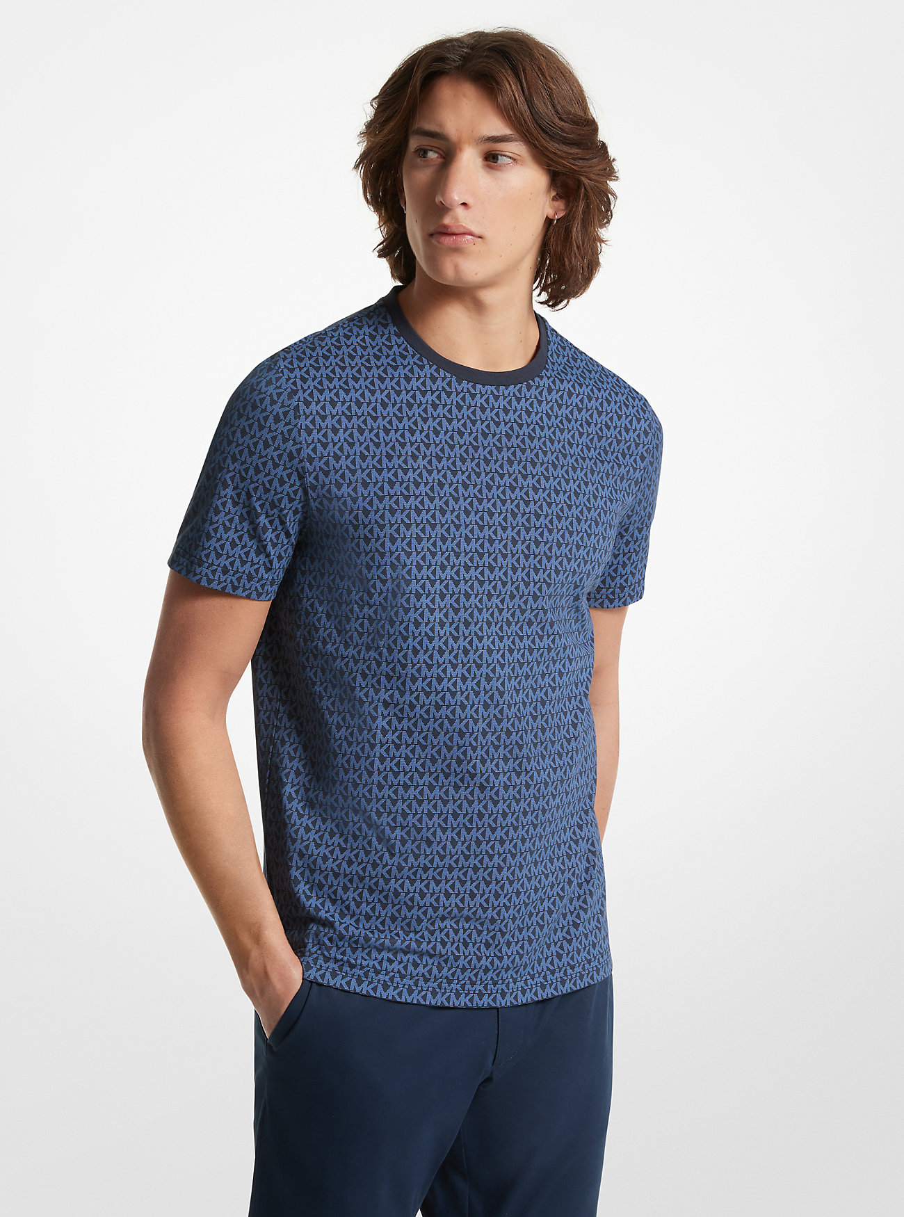 MK Signature Logo Print Cotton T-Shirt -