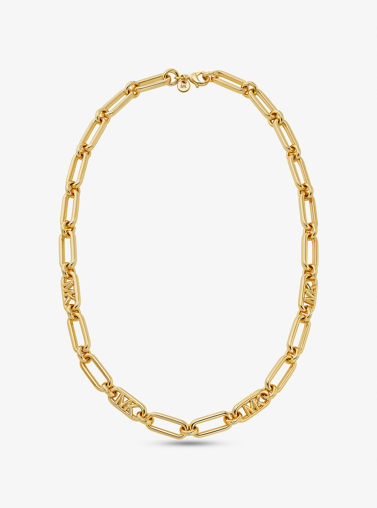 MK Precious Metal-Plated Brass Chain Link Necklace -