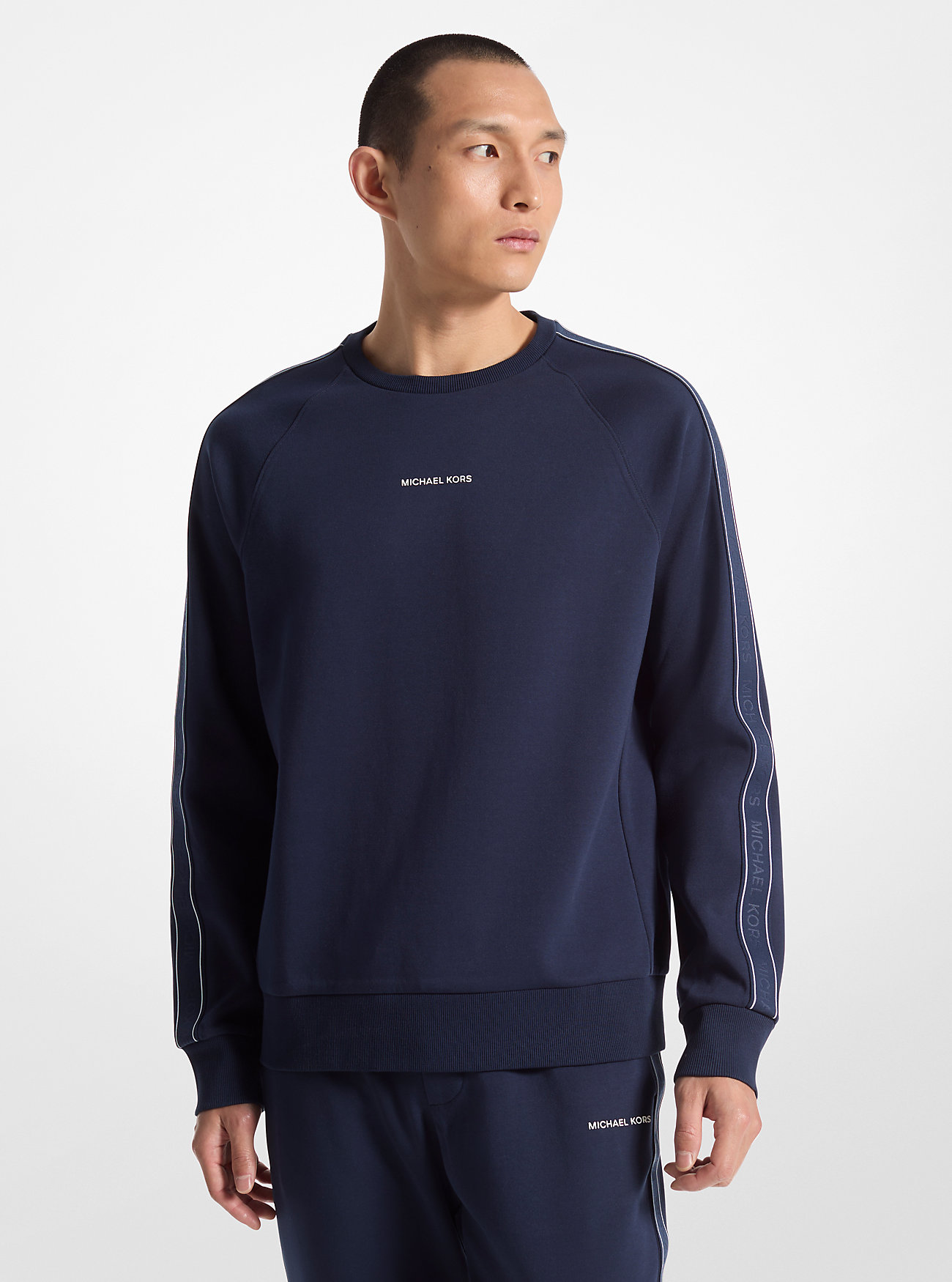 MK Logo Tape Cotton Blend Sweatshirt -