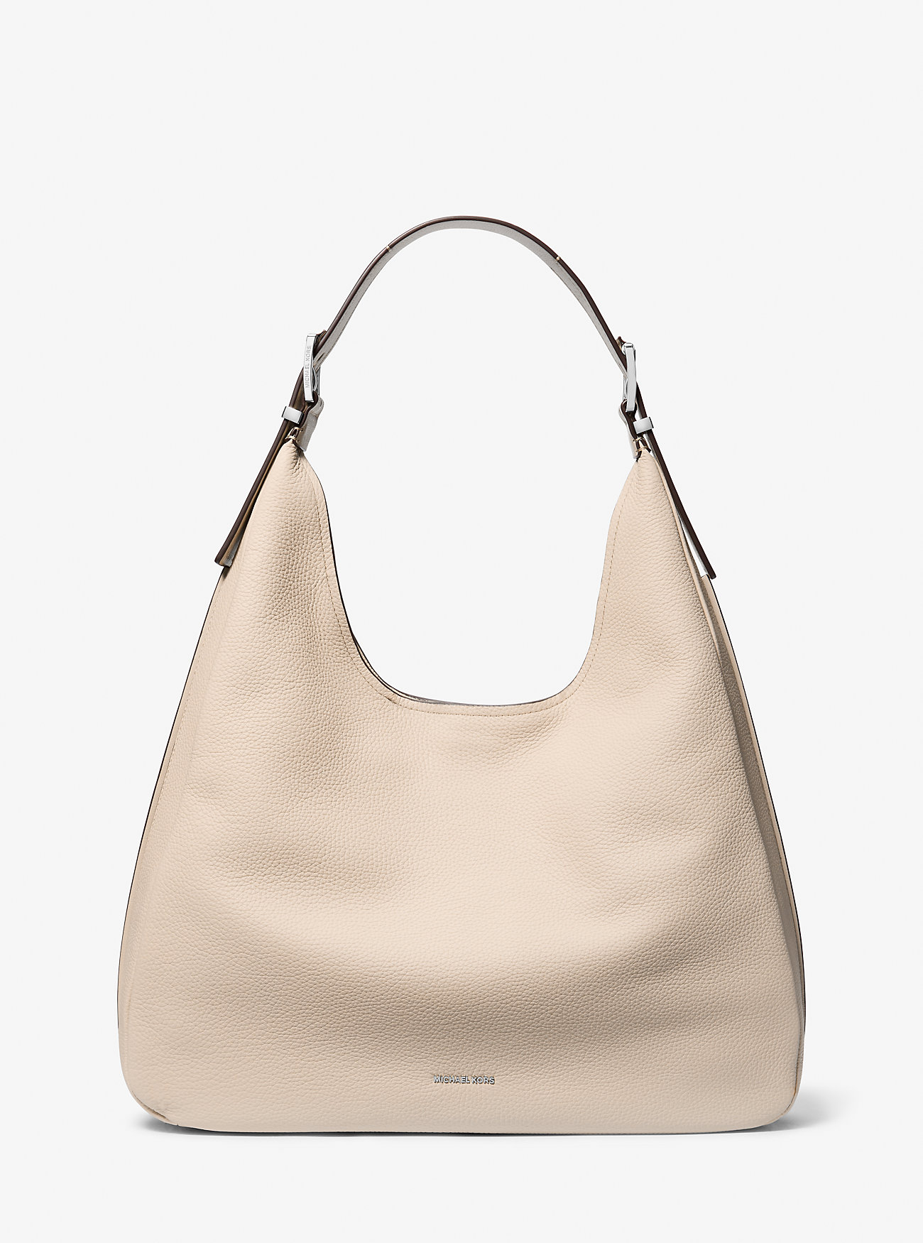 MK Nolita Large Pebbled Leather Hobo Shoulder Bag -