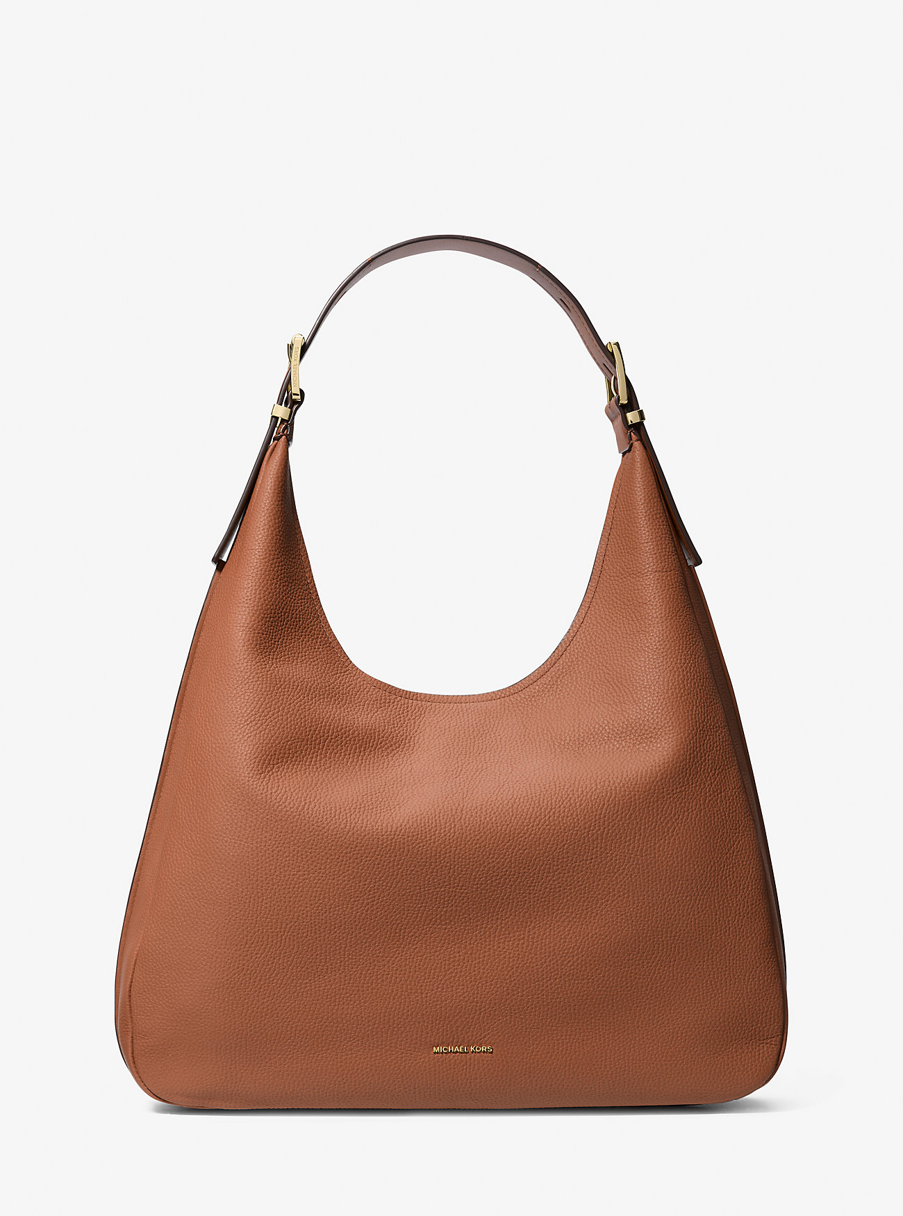 MK Nolita Large Pebbled Leather Hobo Shoulder Bag -