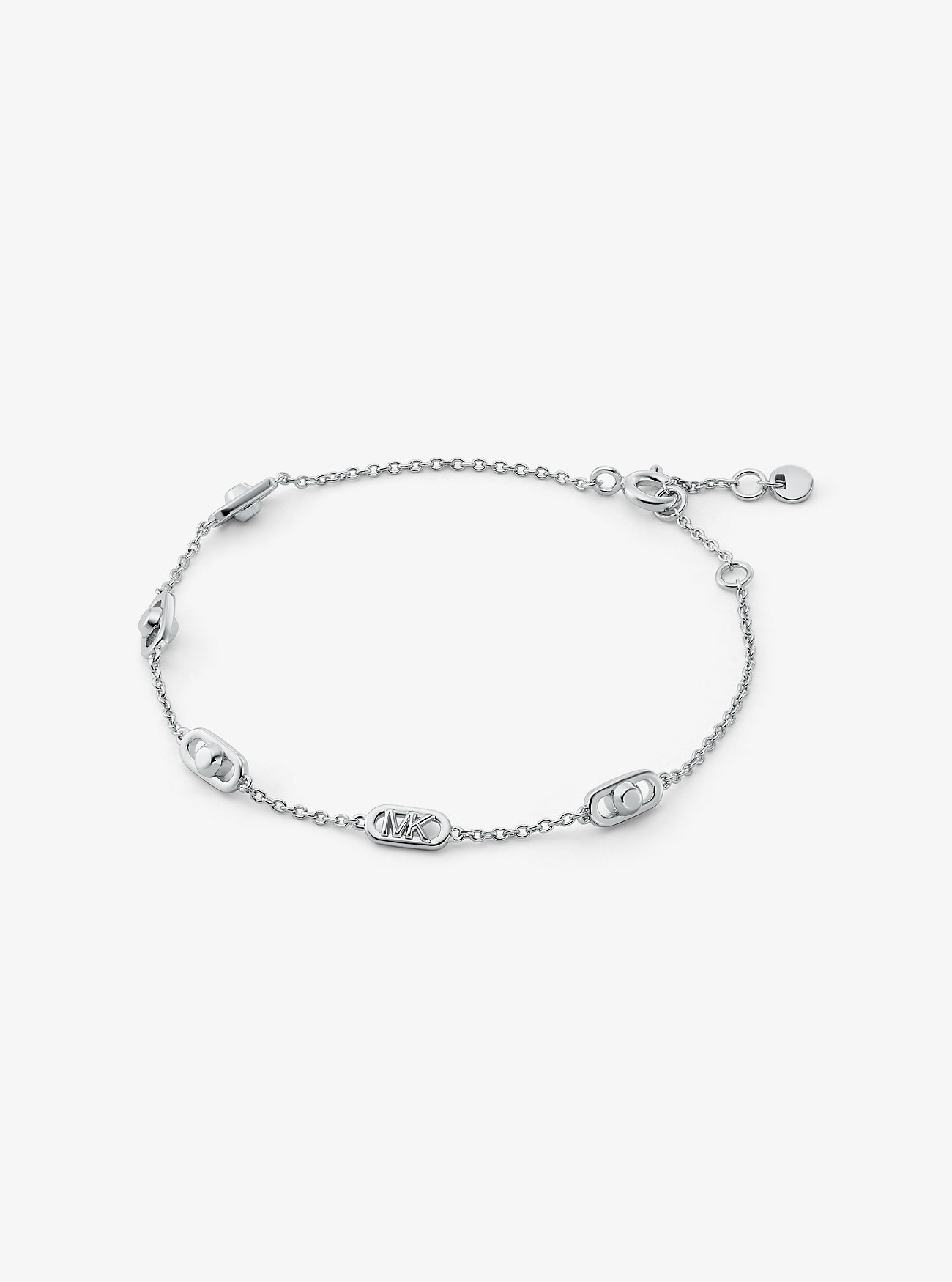 MK Astor Link Small Precious Metal-Plated Sterling Silver Chain Bracelet -
