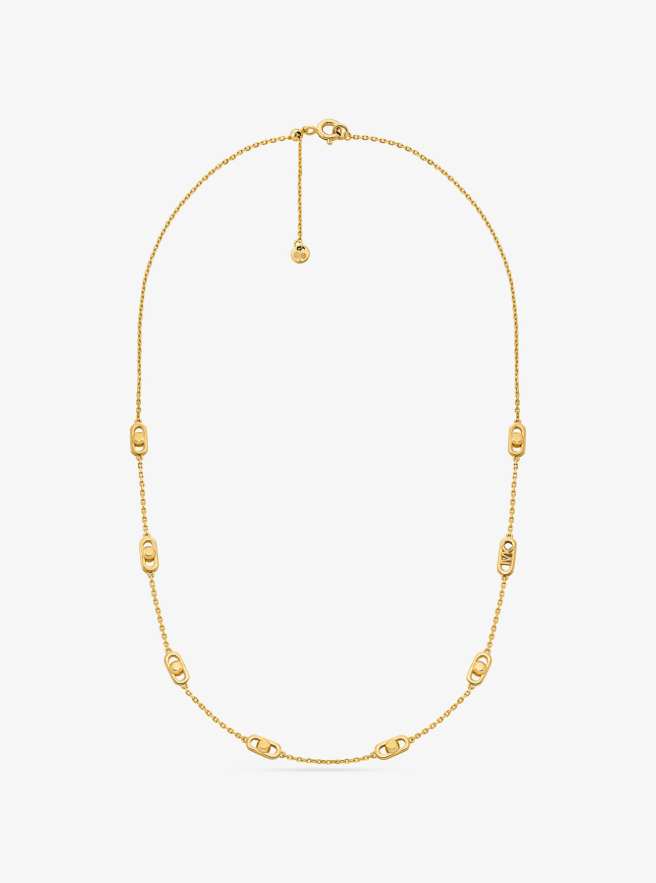 MK Astor Link Small Precious Metal-Plated Sterling Silver Necklace -