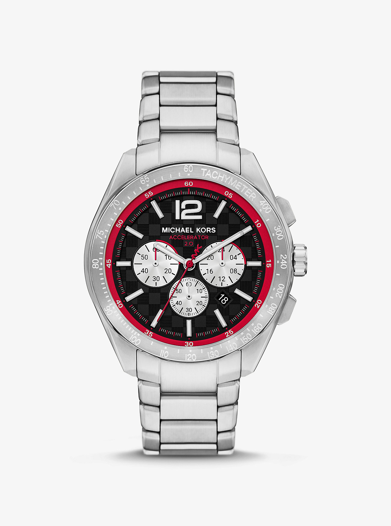 MK Oversized Accelerator 2.0 Silver-Tone Watch -